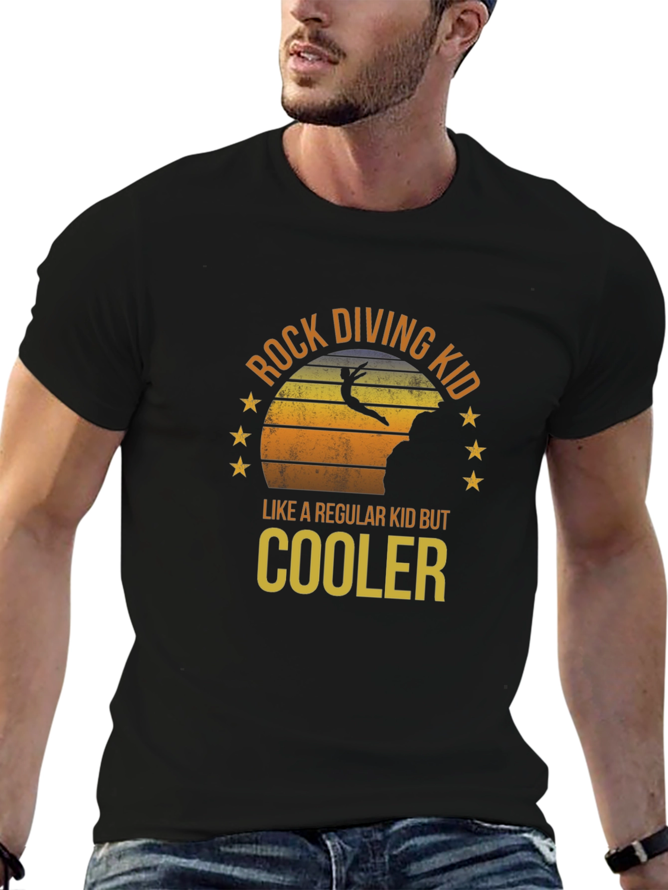 Rock Diving Kid T-Shirt - Cool Diver Tee