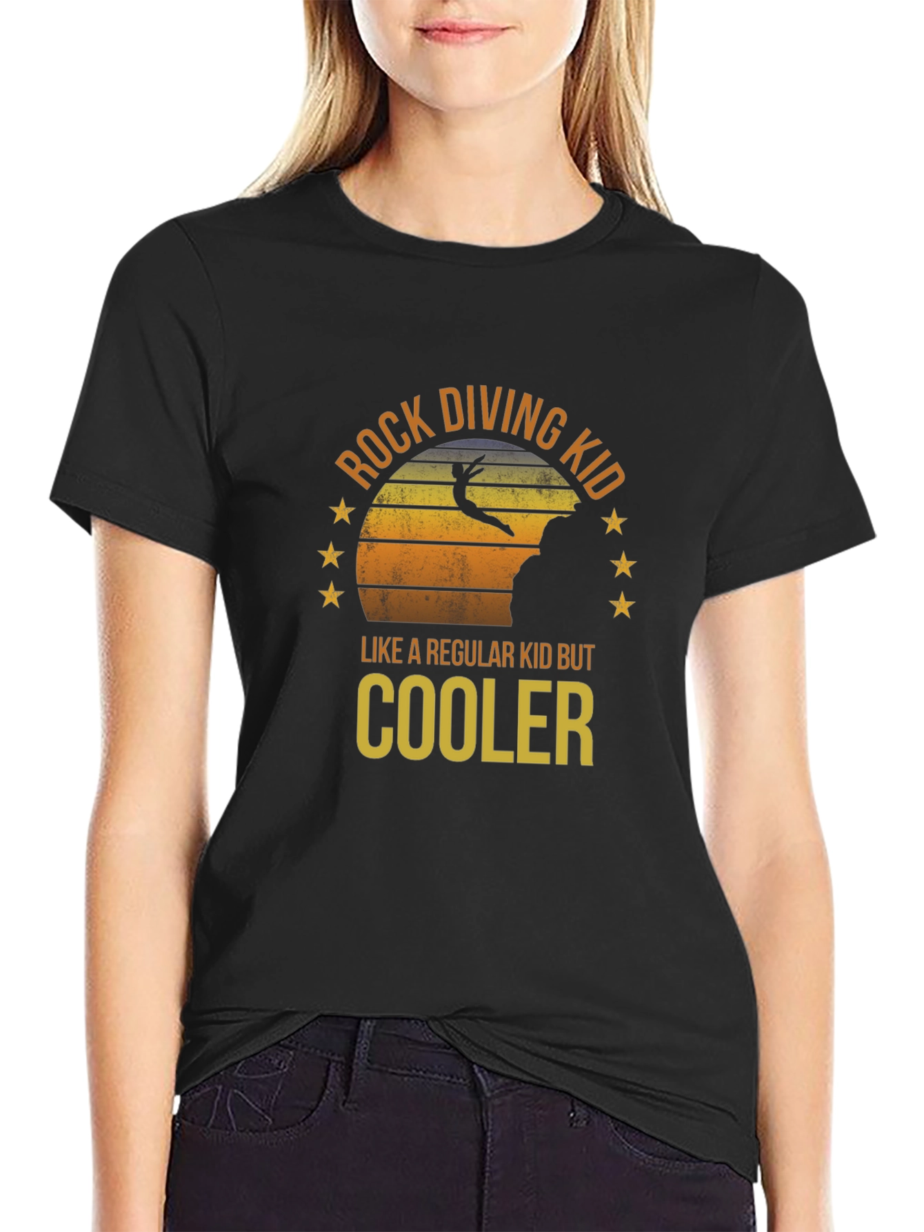 Rock Diving Kid T-Shirt - Cool Diver Tee