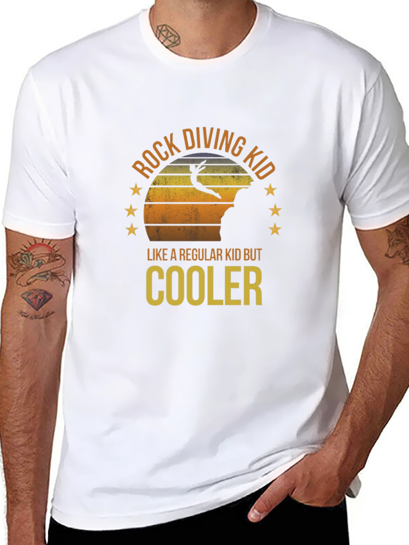 Rock Diving Kid T-Shirt - Cool Diver Tee