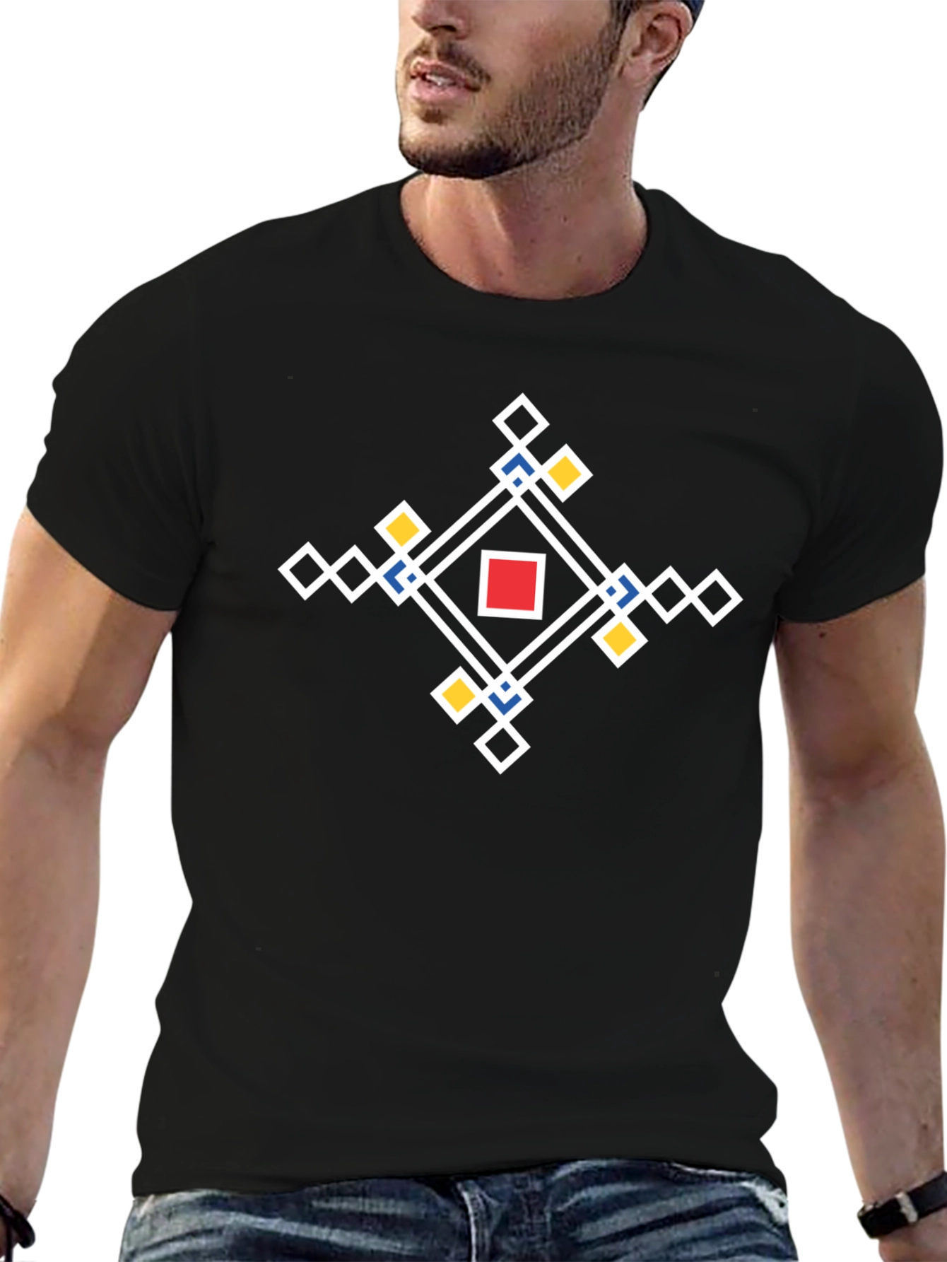 Geometric Diamond Print Tee