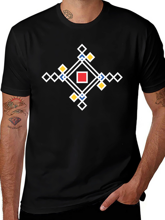 Geometric Diamond Print Tee