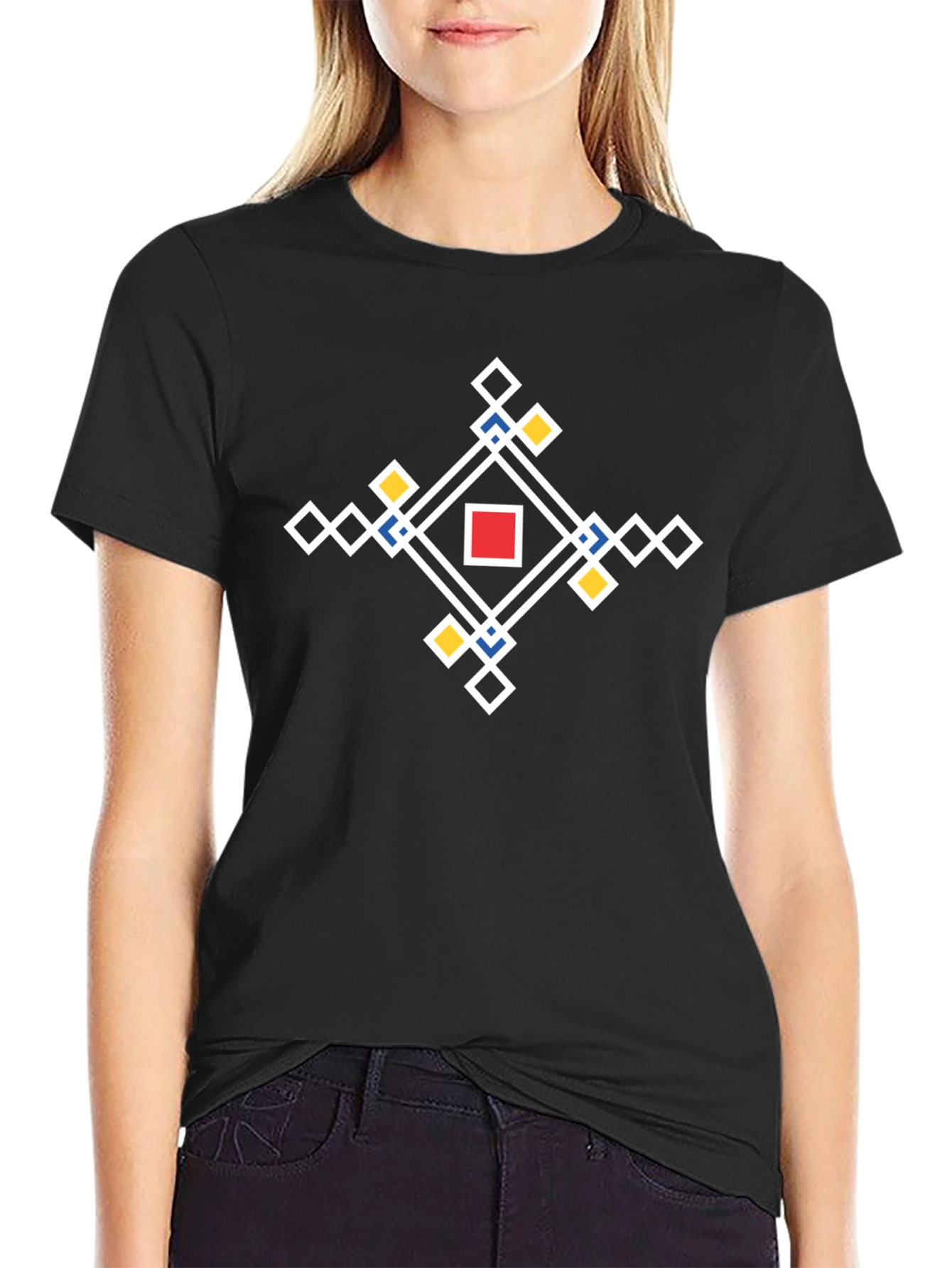Geometric Diamond Print Tee