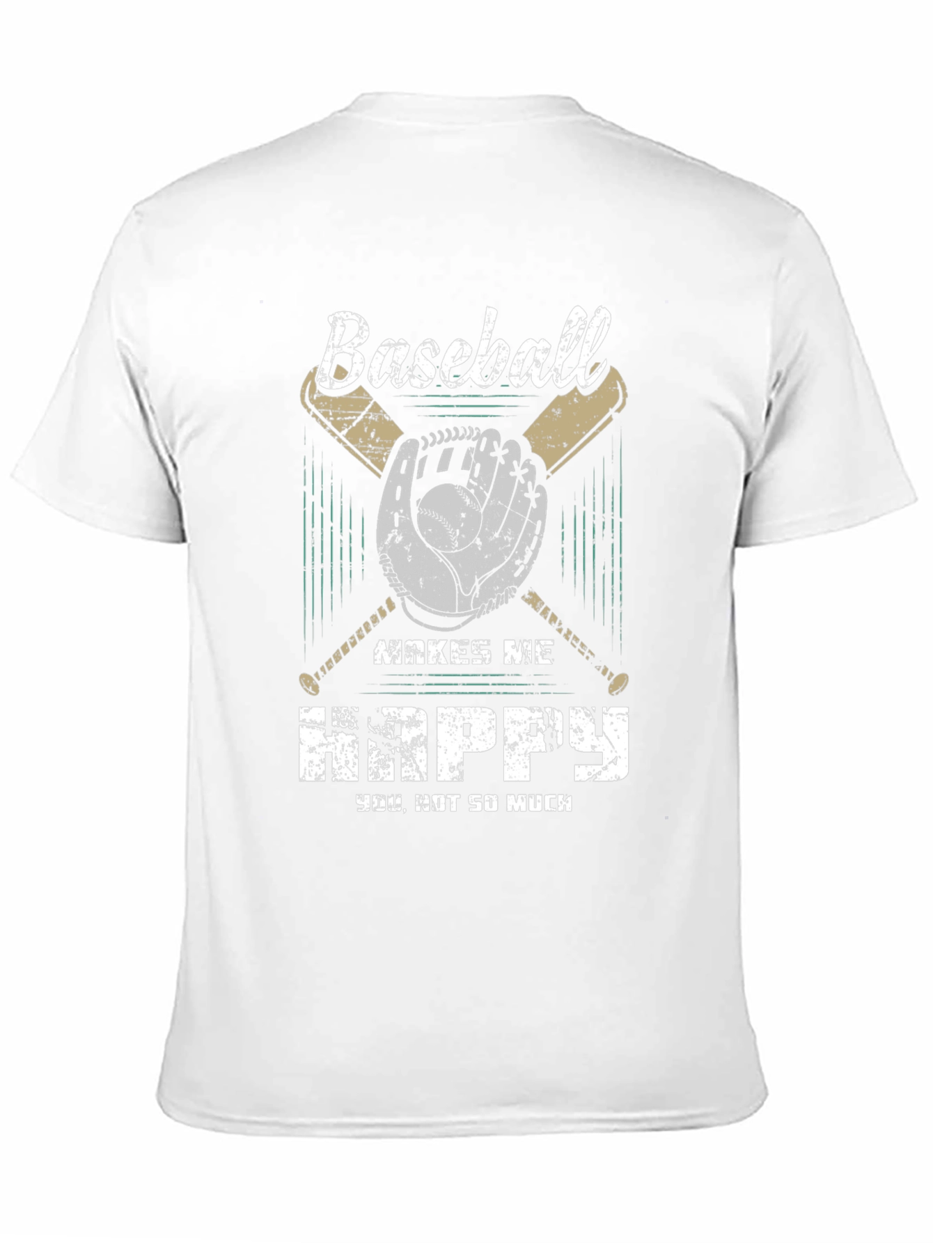Baseball Makes Me Happy Graphic T-Shirt