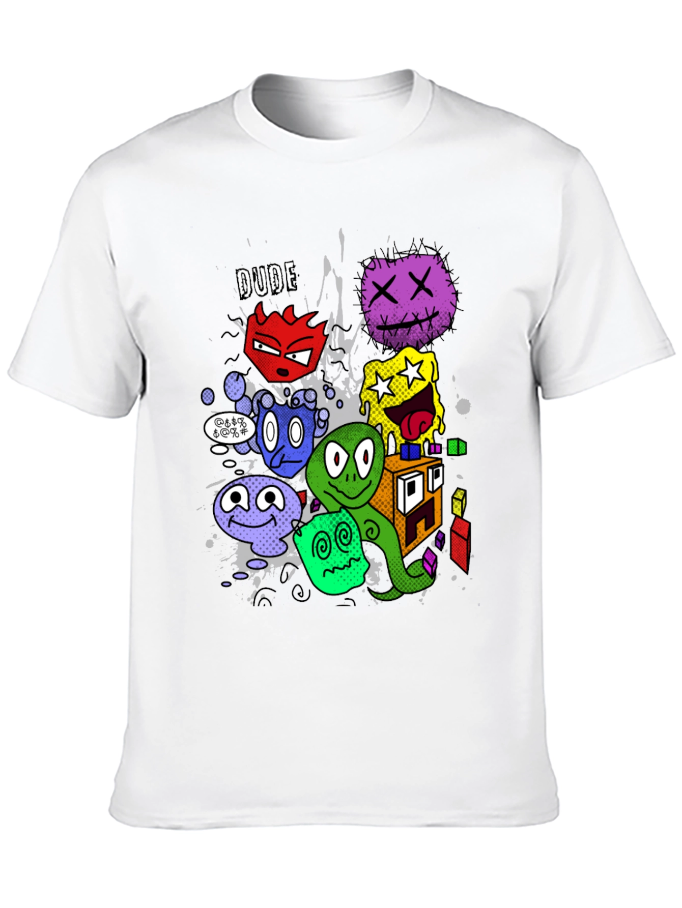 Dude T-Shirt With Cartoon Character Graphic