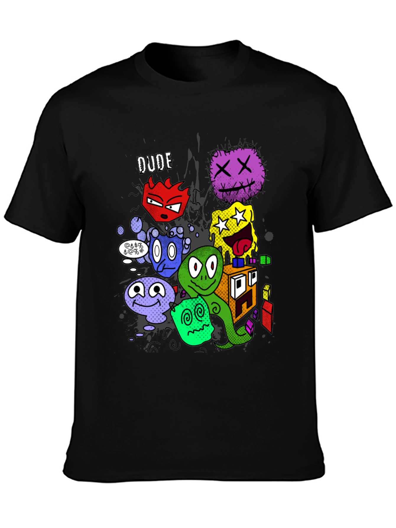 Dude T-Shirt With Cartoon Character Graphic