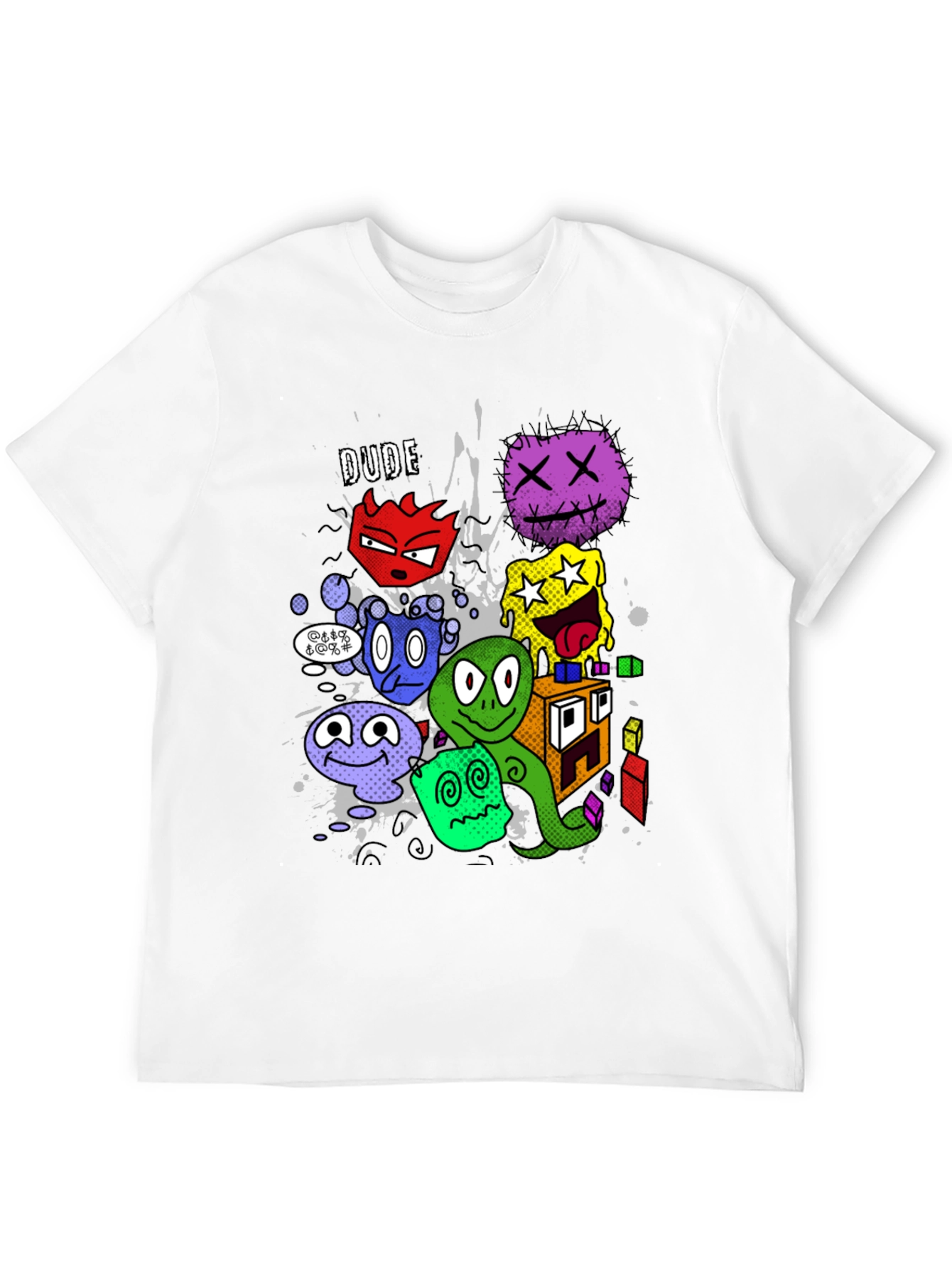 Dude T-Shirt With Cartoon Character Graphic
