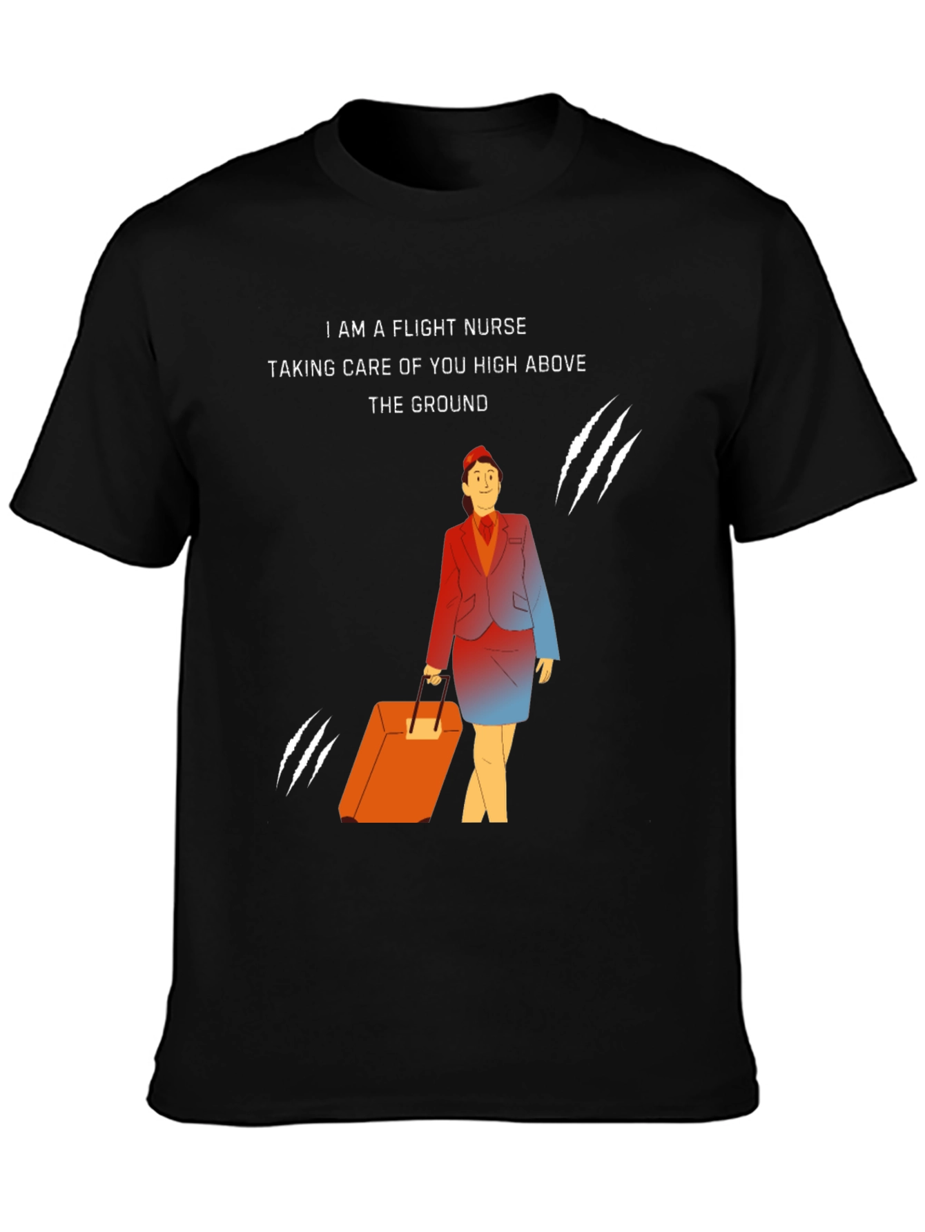 Flight Nurse T-Shirt - Caring High Above the Ground