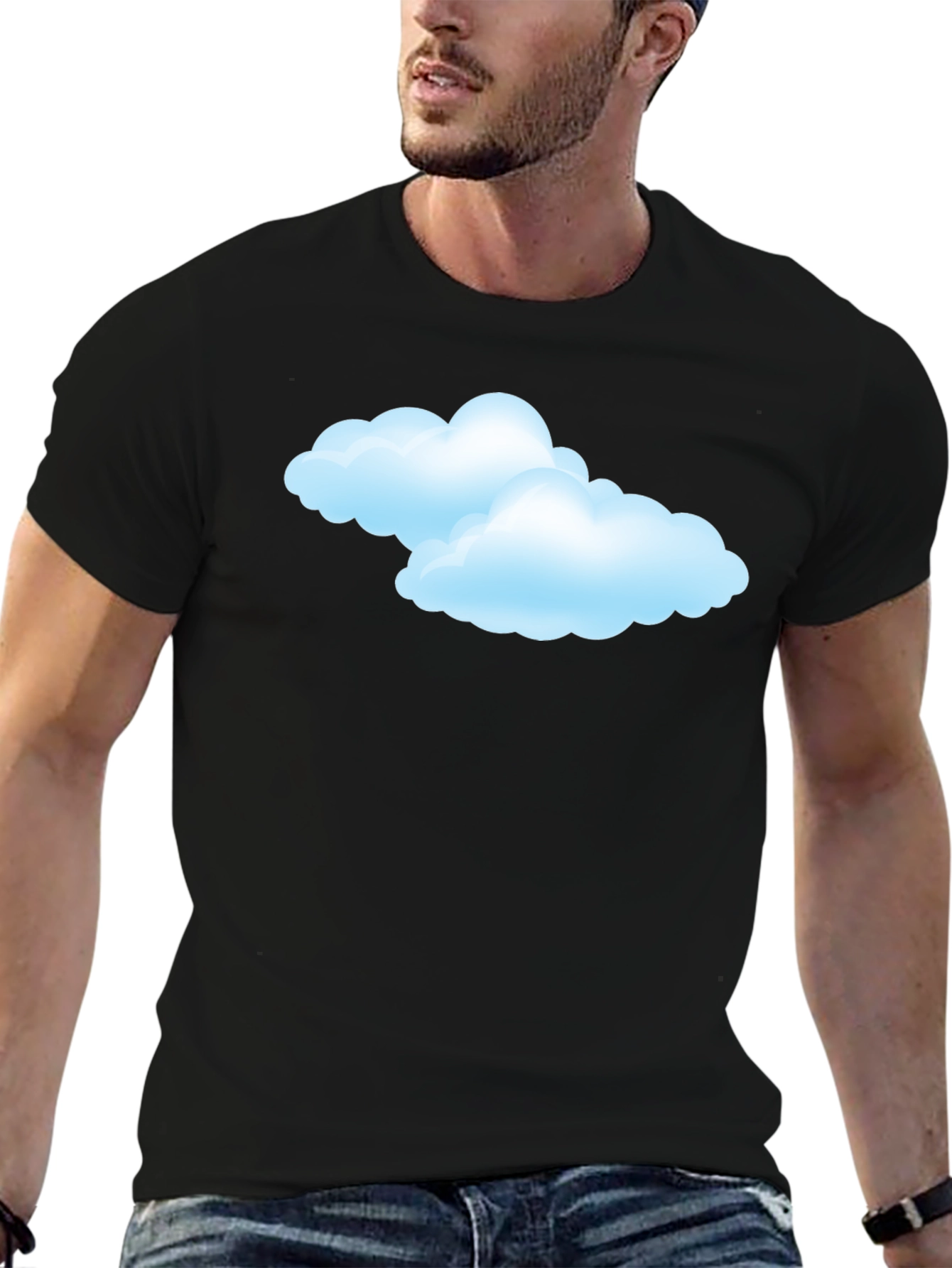 Cloud Graphic Black T-Shirt - Weather Style