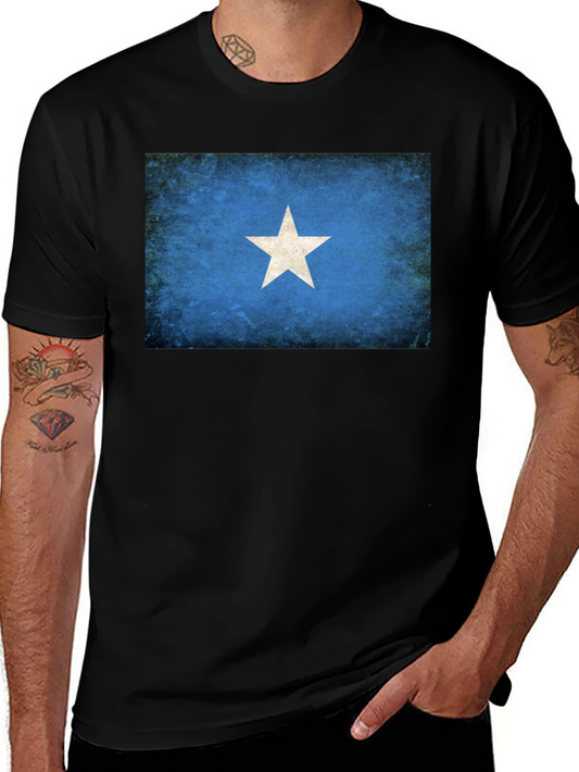 Somalia Flag T-Shirt - Distressed Design