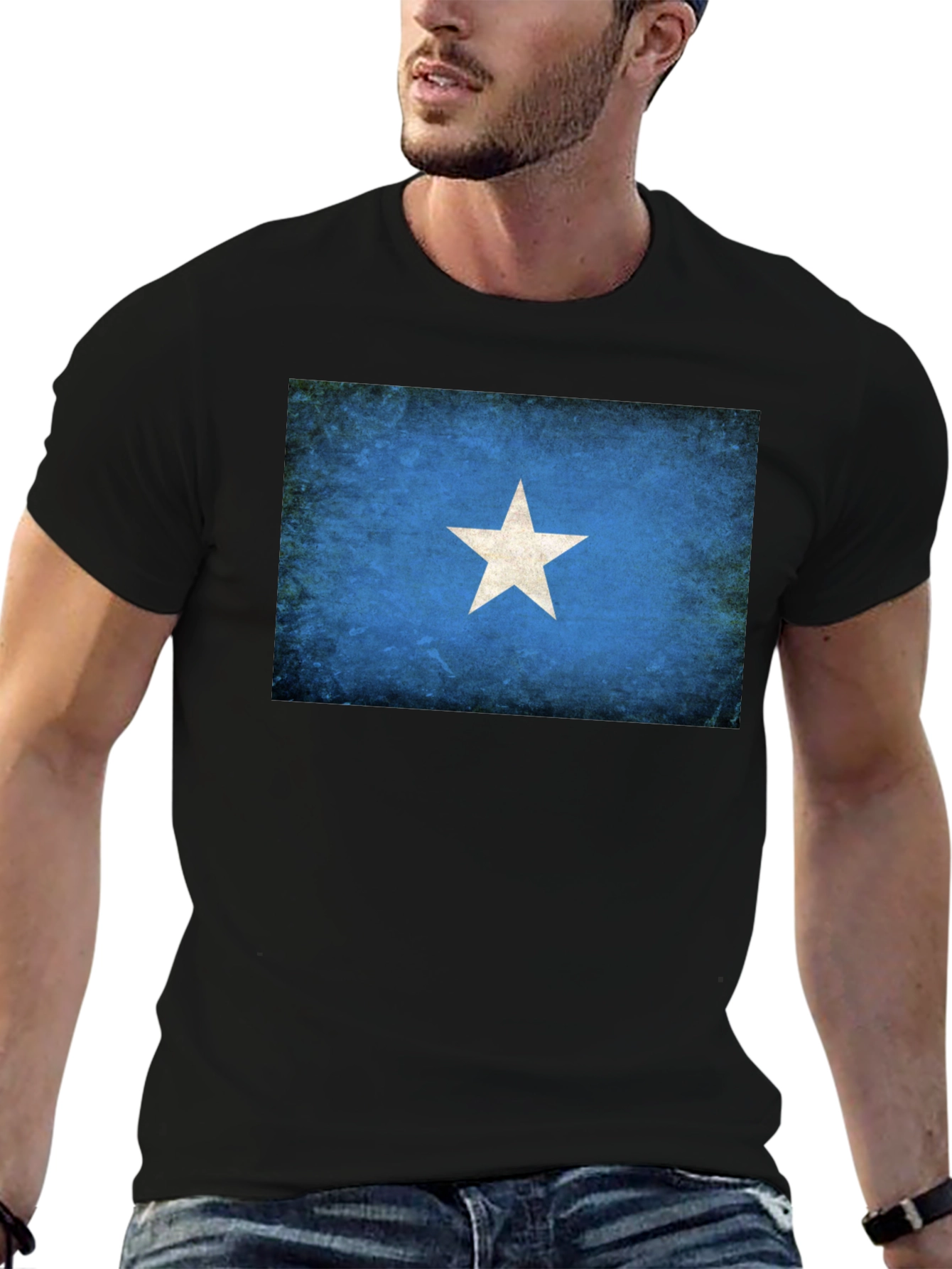 Somalia Flag T-Shirt - Distressed Design