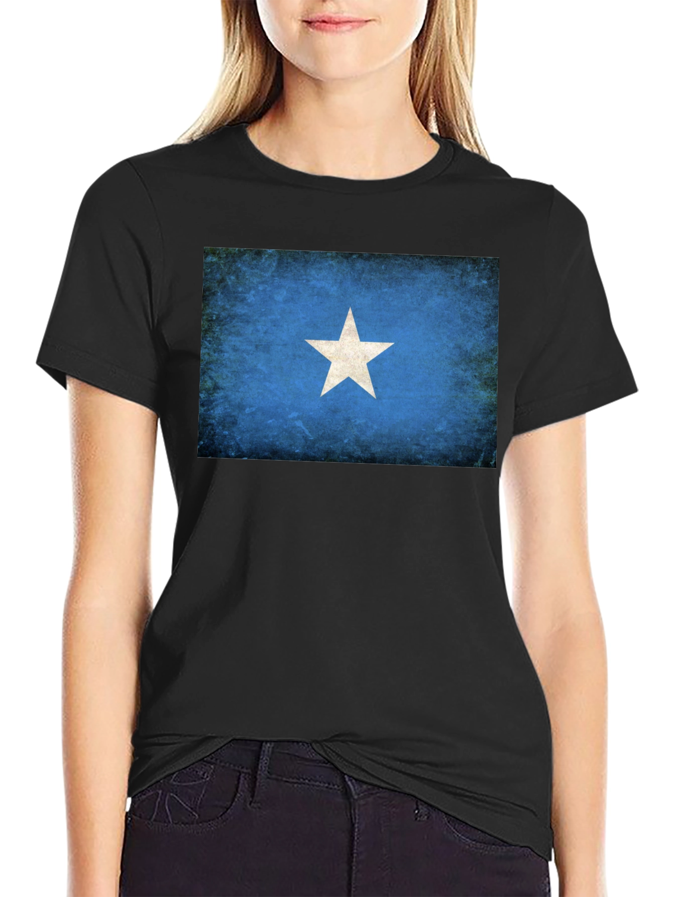 Somalia Flag T-Shirt - Distressed Design