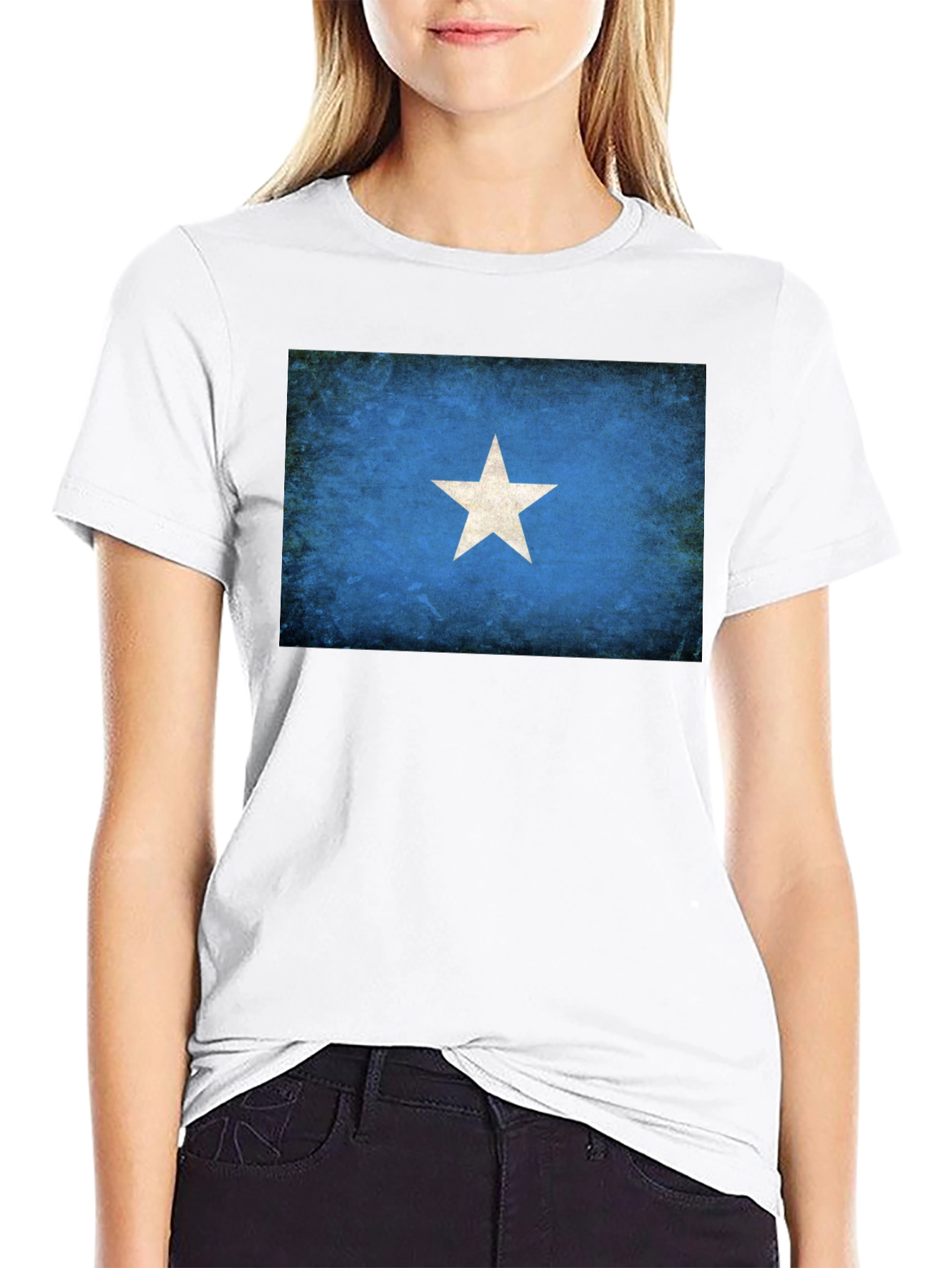 Somalia Flag T-Shirt - Distressed Design