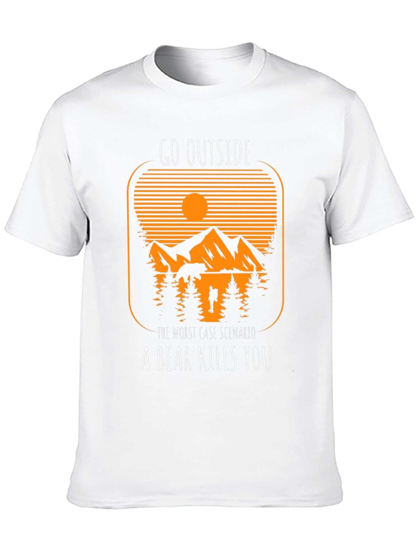 Go Outside Bear Graphic T-Shirt