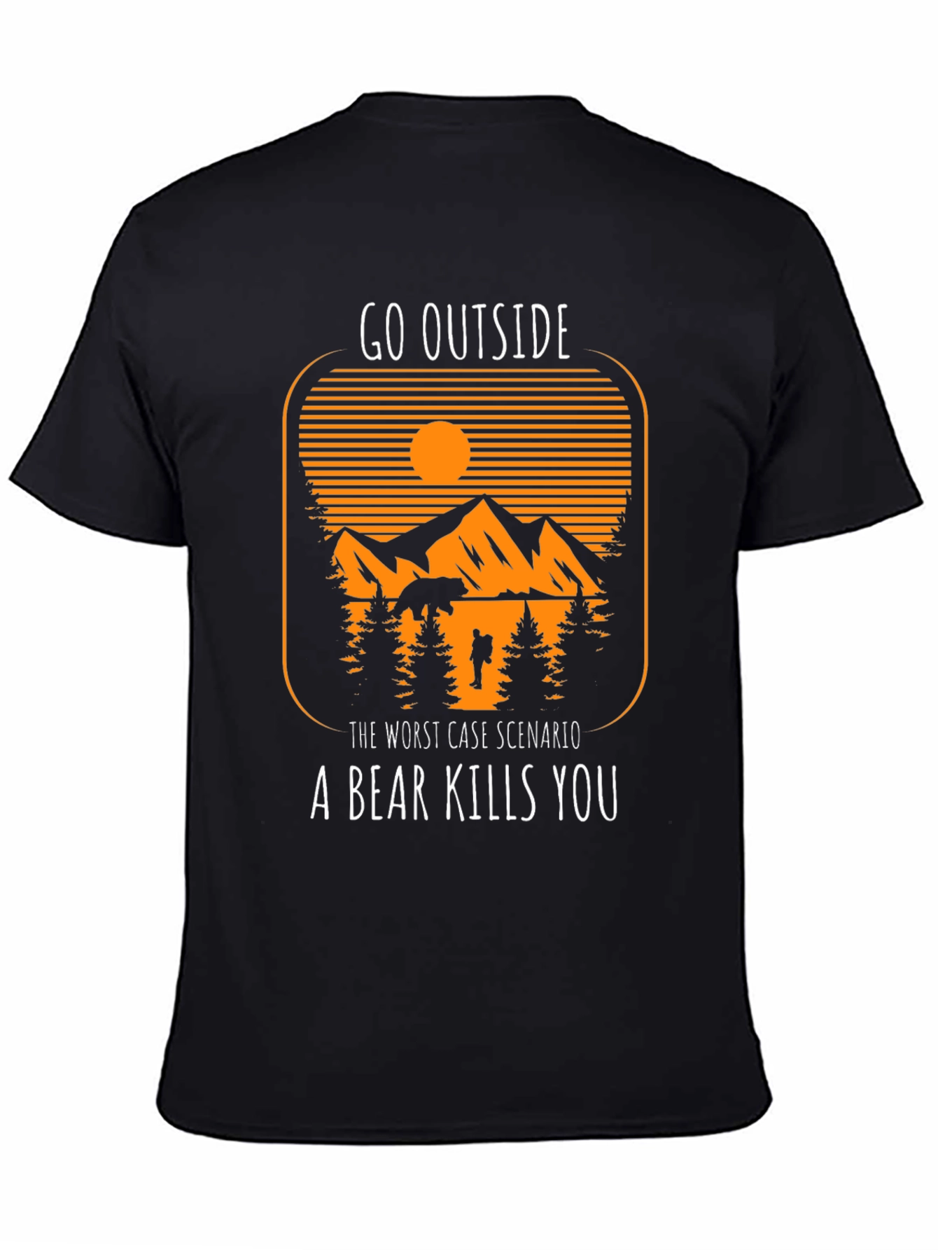 Go Outside Bear Graphic T-Shirt