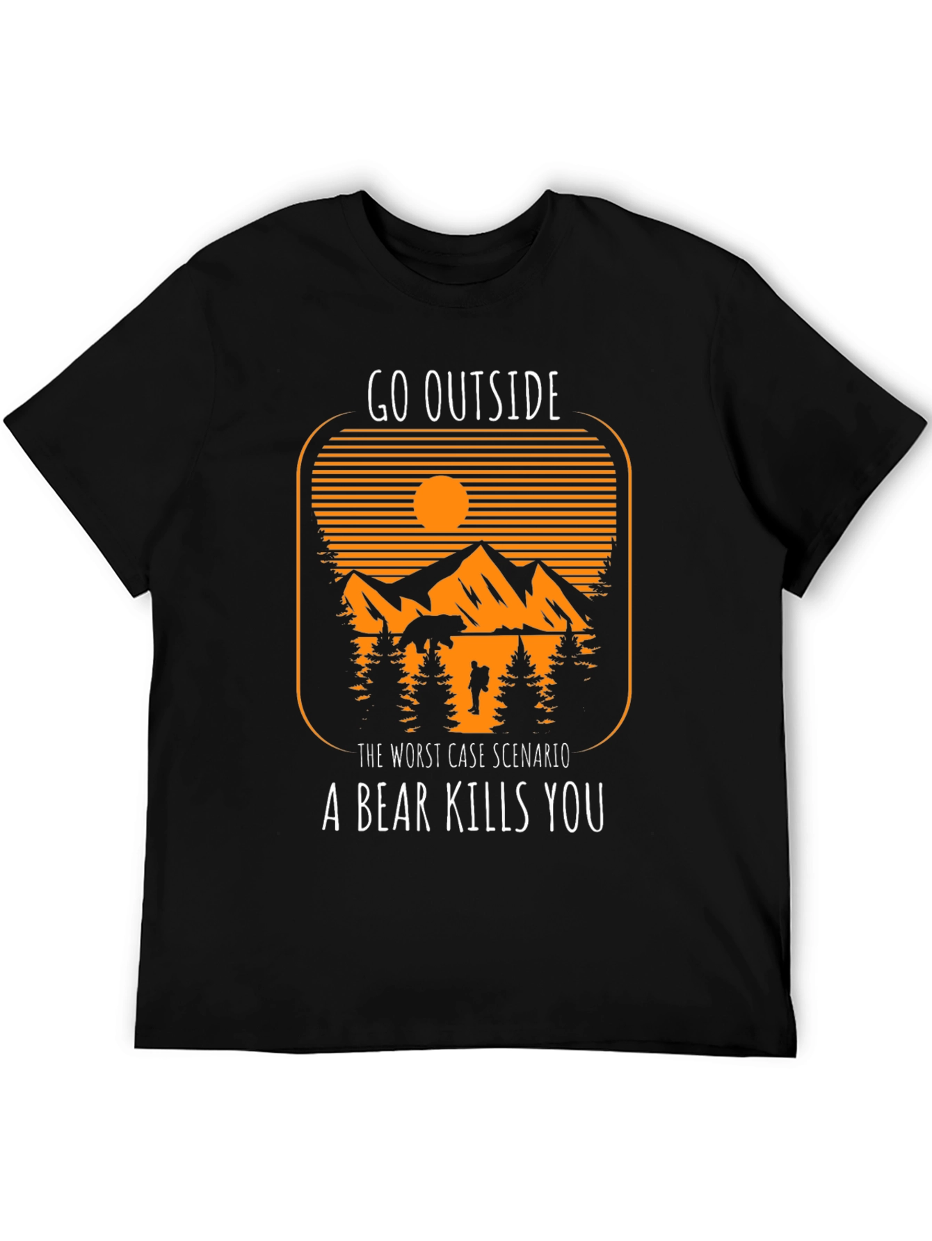 Go Outside Bear Graphic T-Shirt