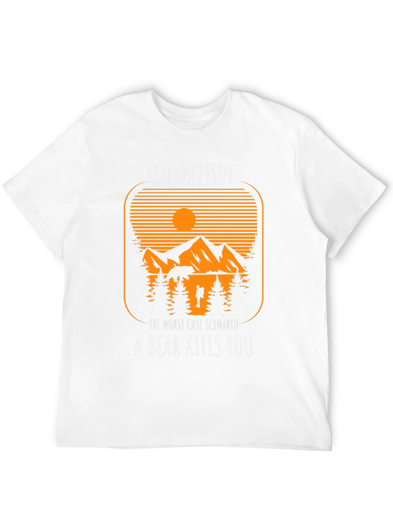 Go Outside Bear Graphic T-Shirt