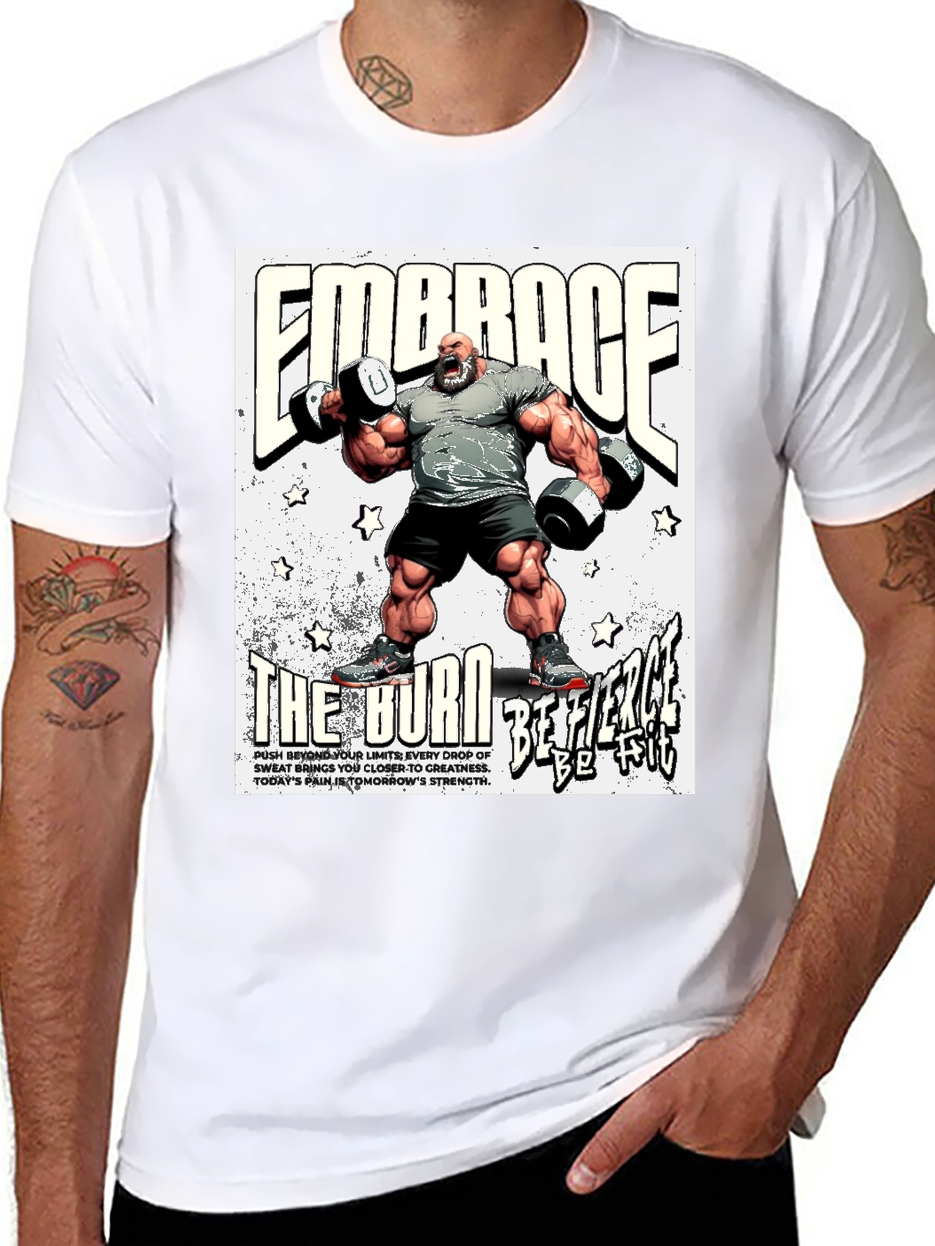 Embrace The Burn Black Graphic T-Shirt