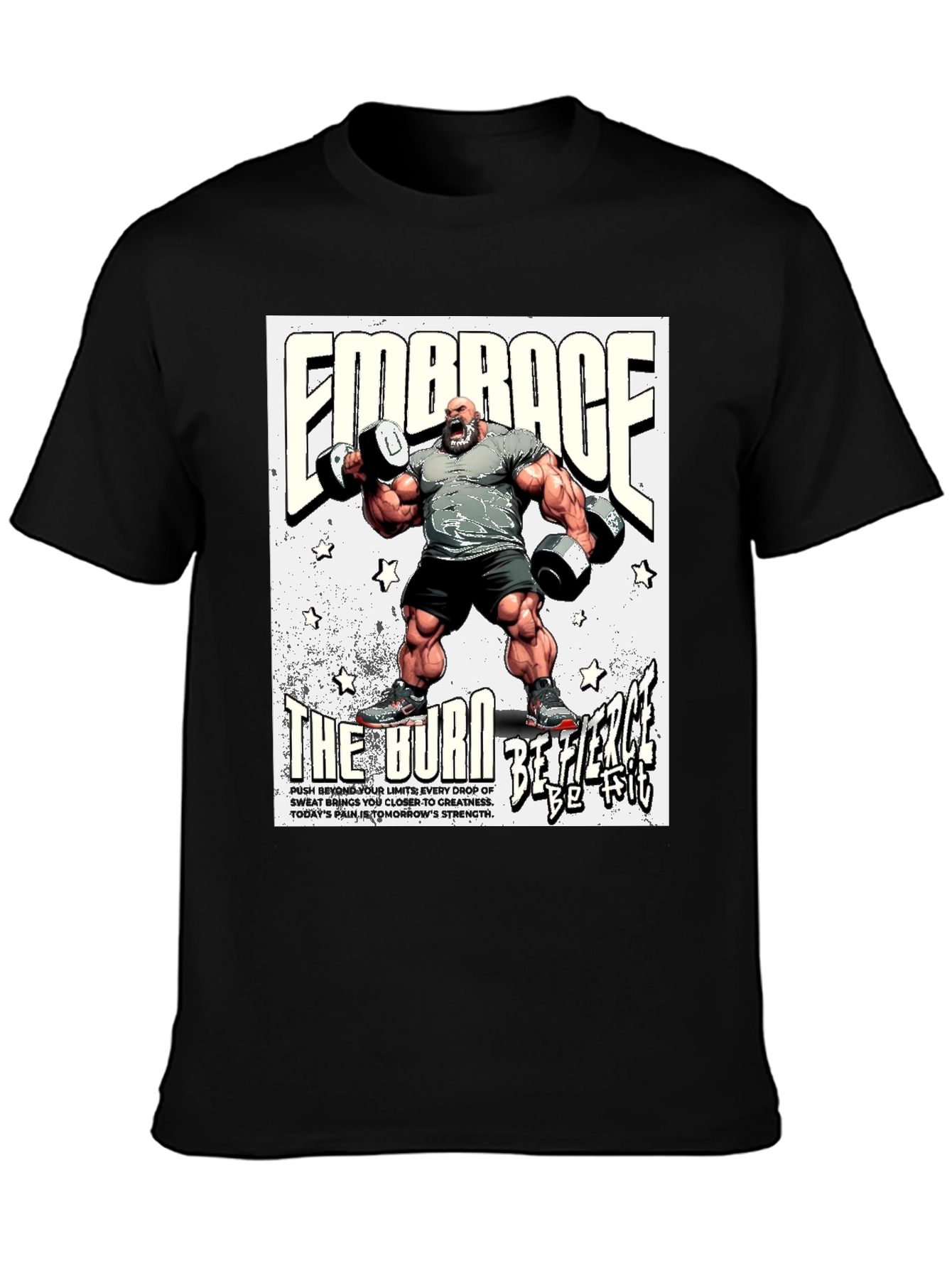 Embrace The Burn Black Graphic T-Shirt