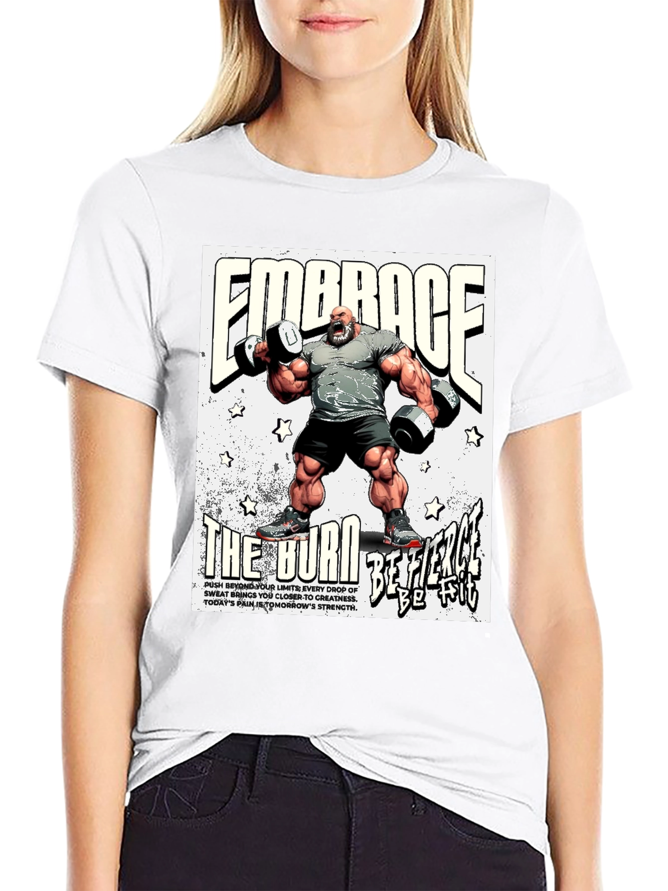 Embrace The Burn Black Graphic T-Shirt