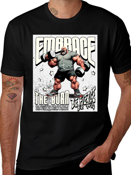 Embrace The Burn Black Graphic T-Shirt