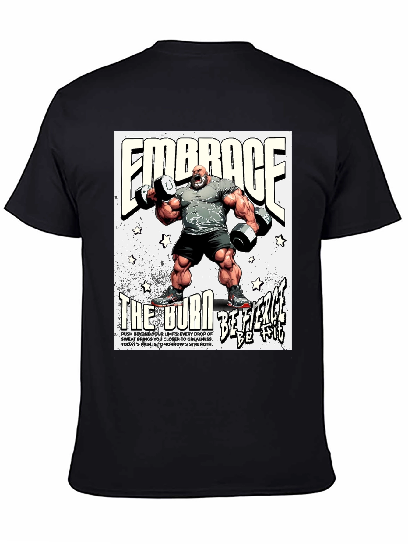 Embrace The Burn Black Graphic T-Shirt