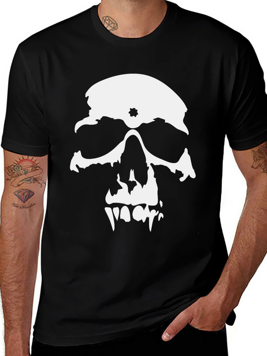 Skull Graphic Print Black T-Shirt