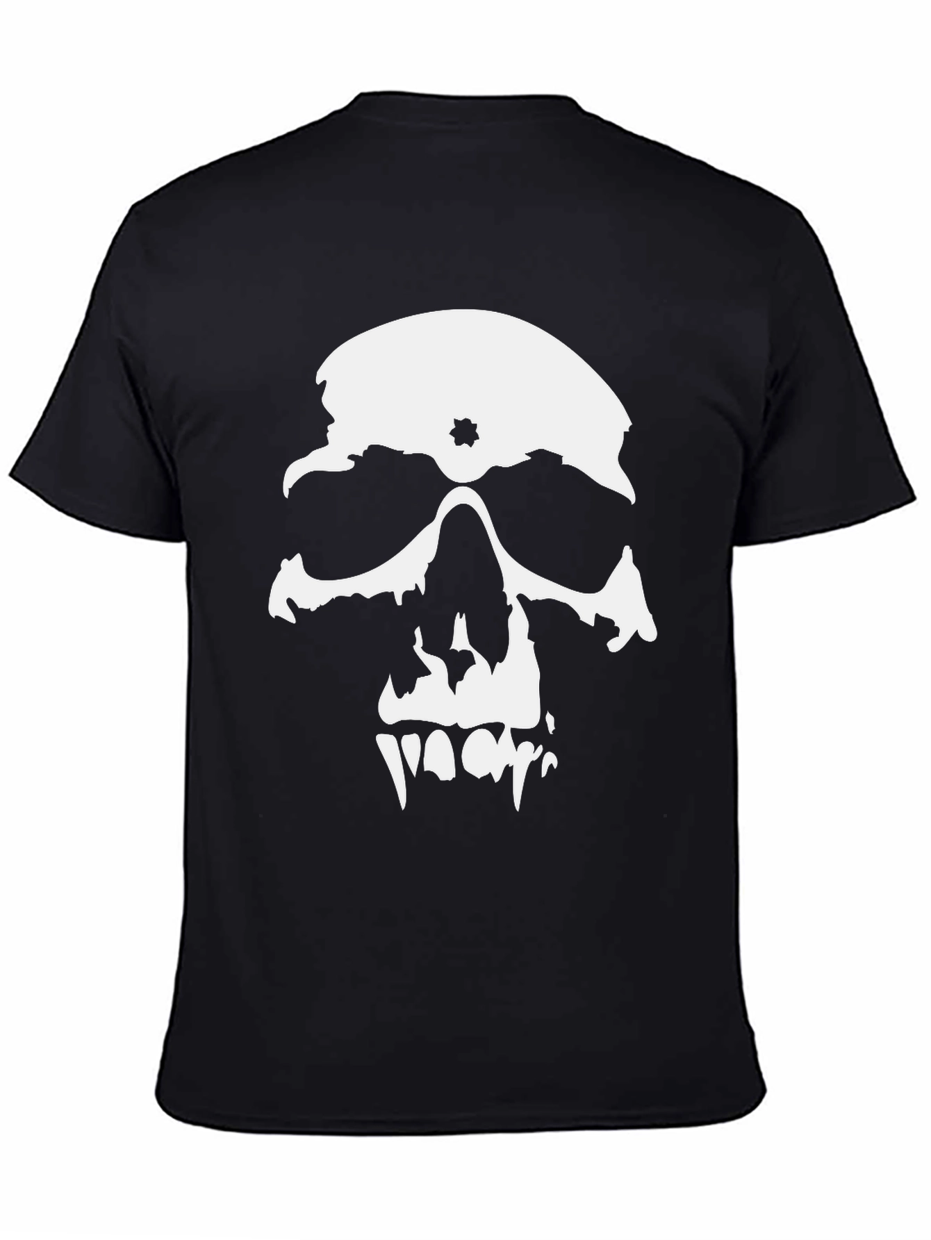 Skull Graphic Print Black T-Shirt