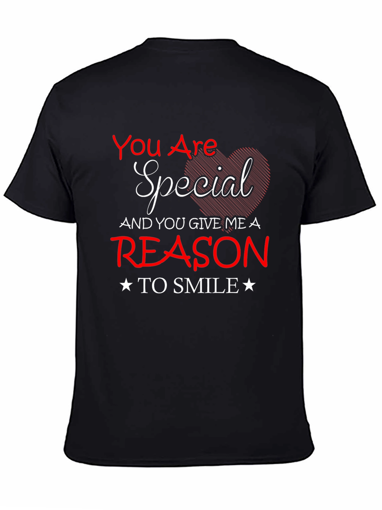 Special Heart Graphic Tee - Mens Black T-Shirt