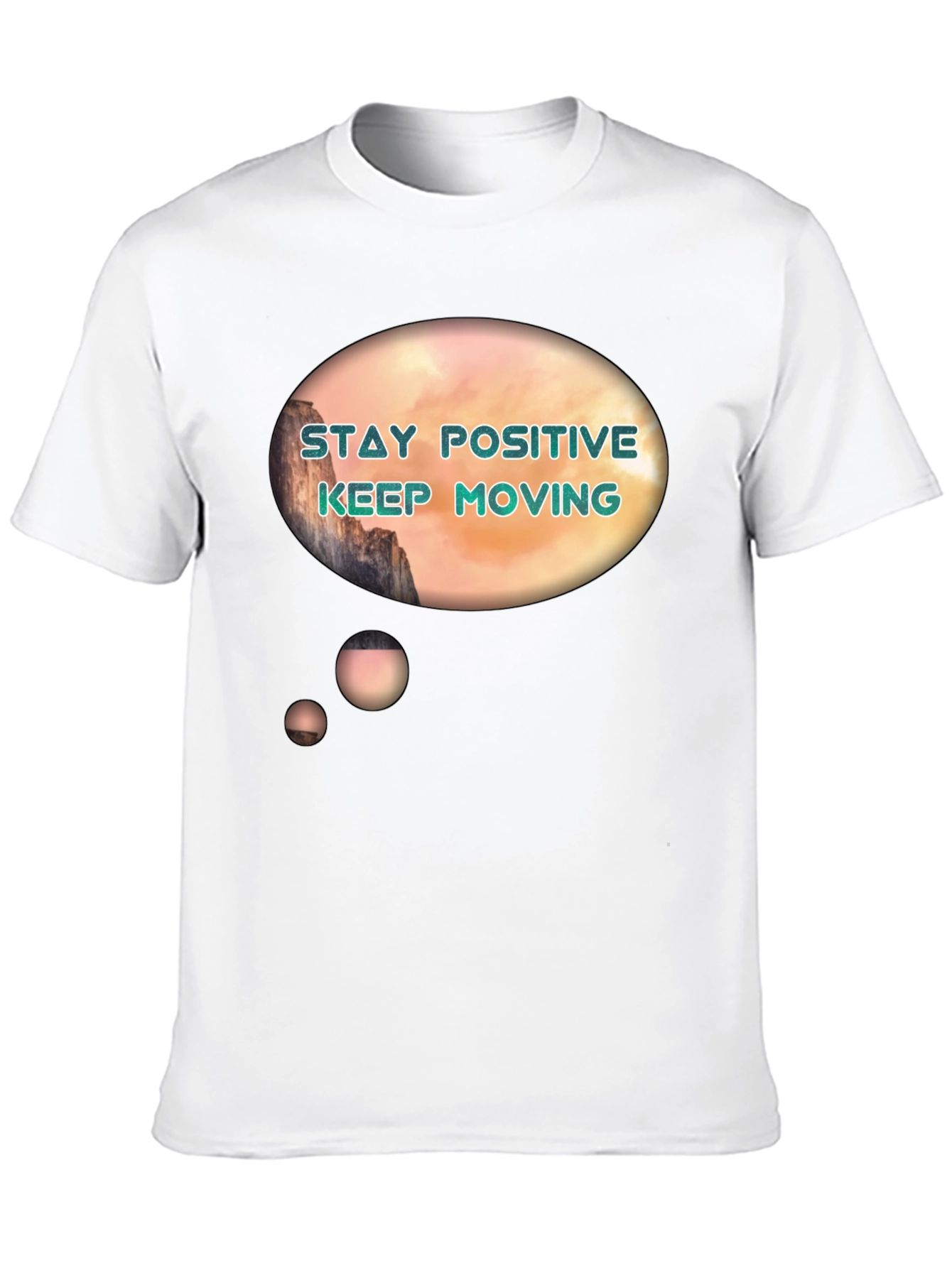 Positive Vibes Graphic Tee - Stay Positive Keep Moving