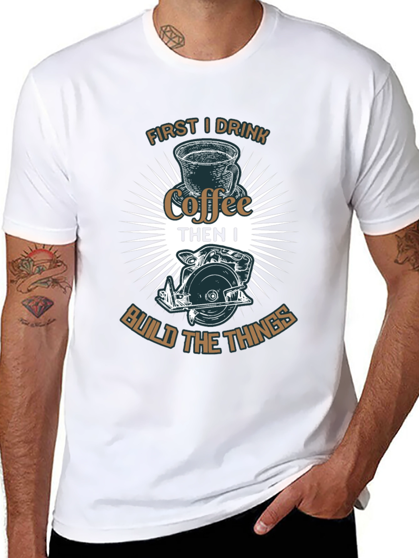 Coffee First Then Build T-Shirt