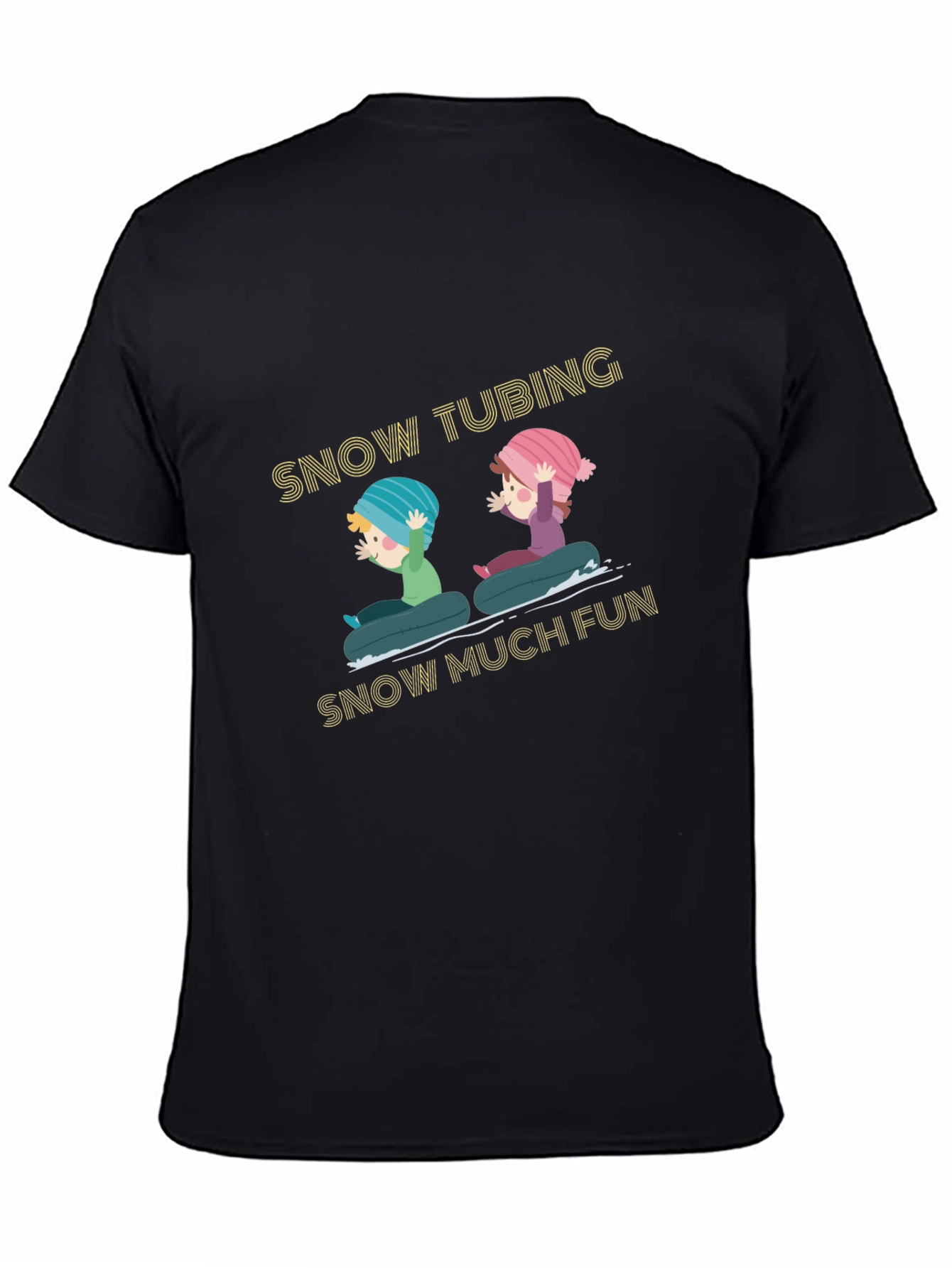 Snow Tubing Graphic Tee - Winter Fun T-Shirt