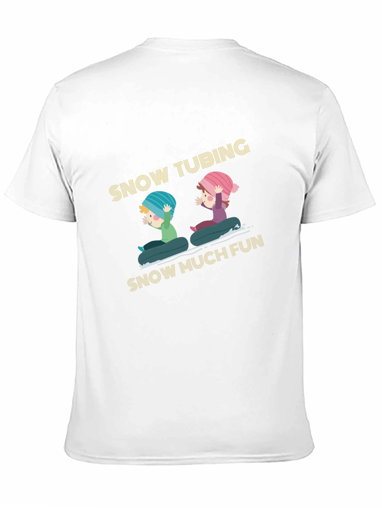Snow Tubing Graphic Tee - Winter Fun T-Shirt