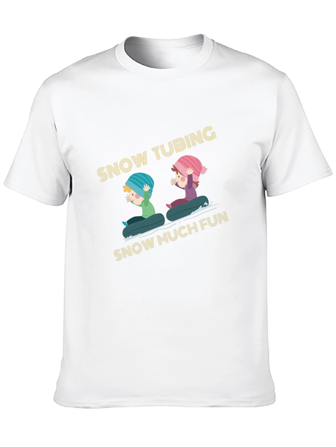 Snow Tubing Graphic Tee - Winter Fun T-Shirt