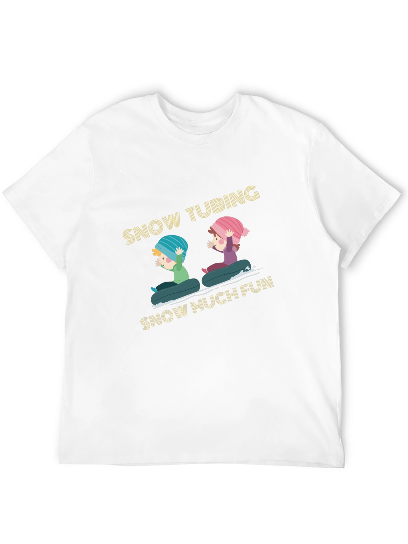 Snow Tubing Graphic Tee - Winter Fun T-Shirt
