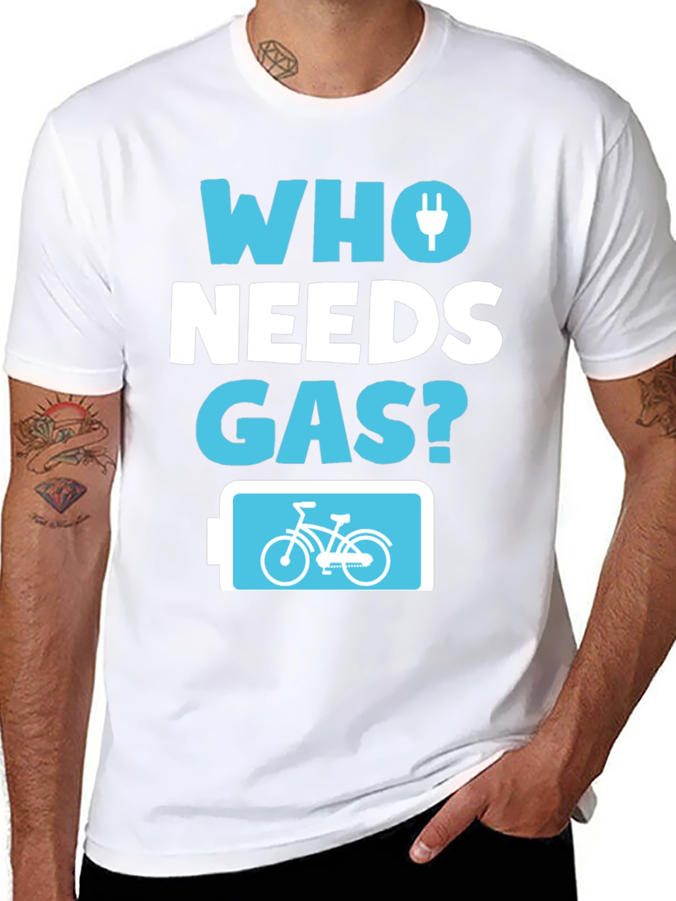 Who Needs Gas? Electric Bike T-Shirt