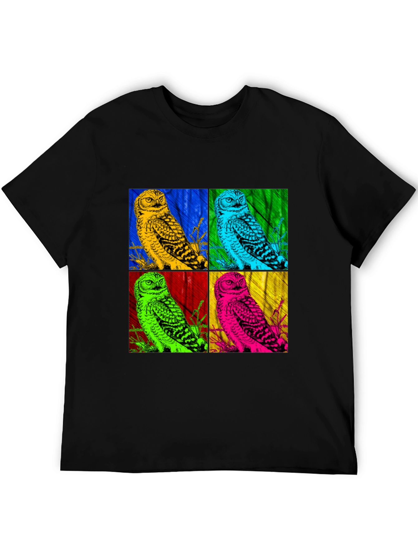 Pop Art Owl T-Shirt - Graphic Print Tee