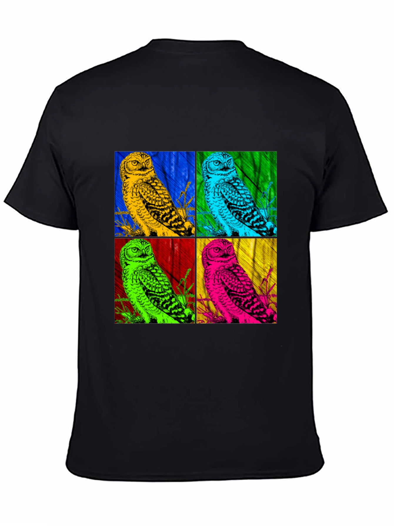 Pop Art Owl T-Shirt - Graphic Print Tee