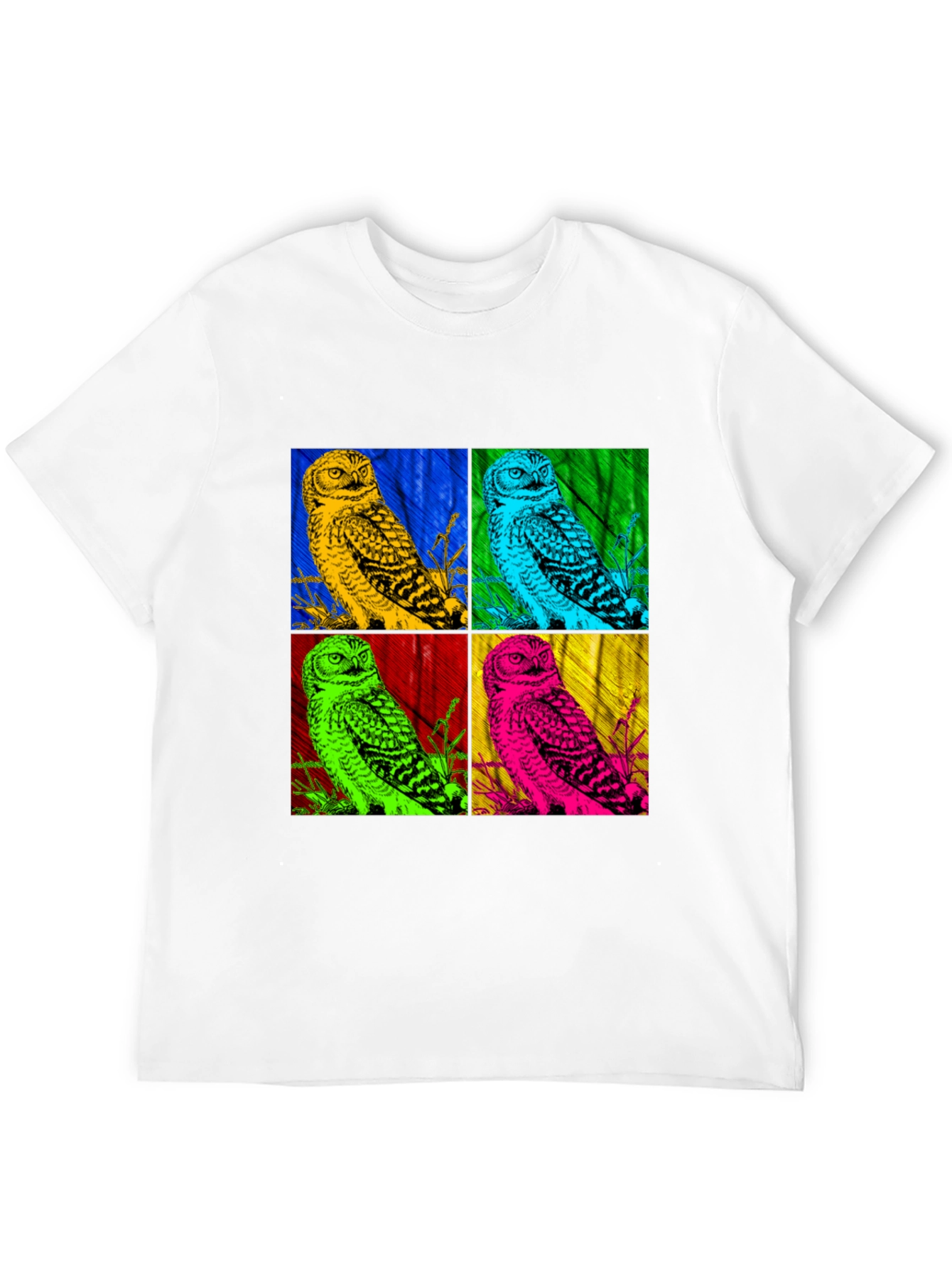 Pop Art Owl T-Shirt - Graphic Print Tee