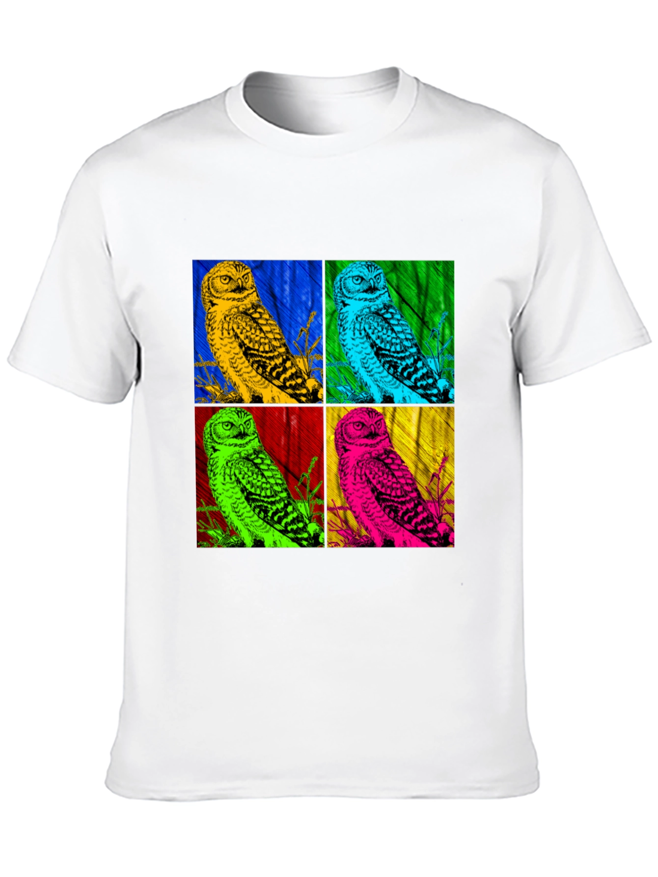 Pop Art Owl T-Shirt - Graphic Print Tee