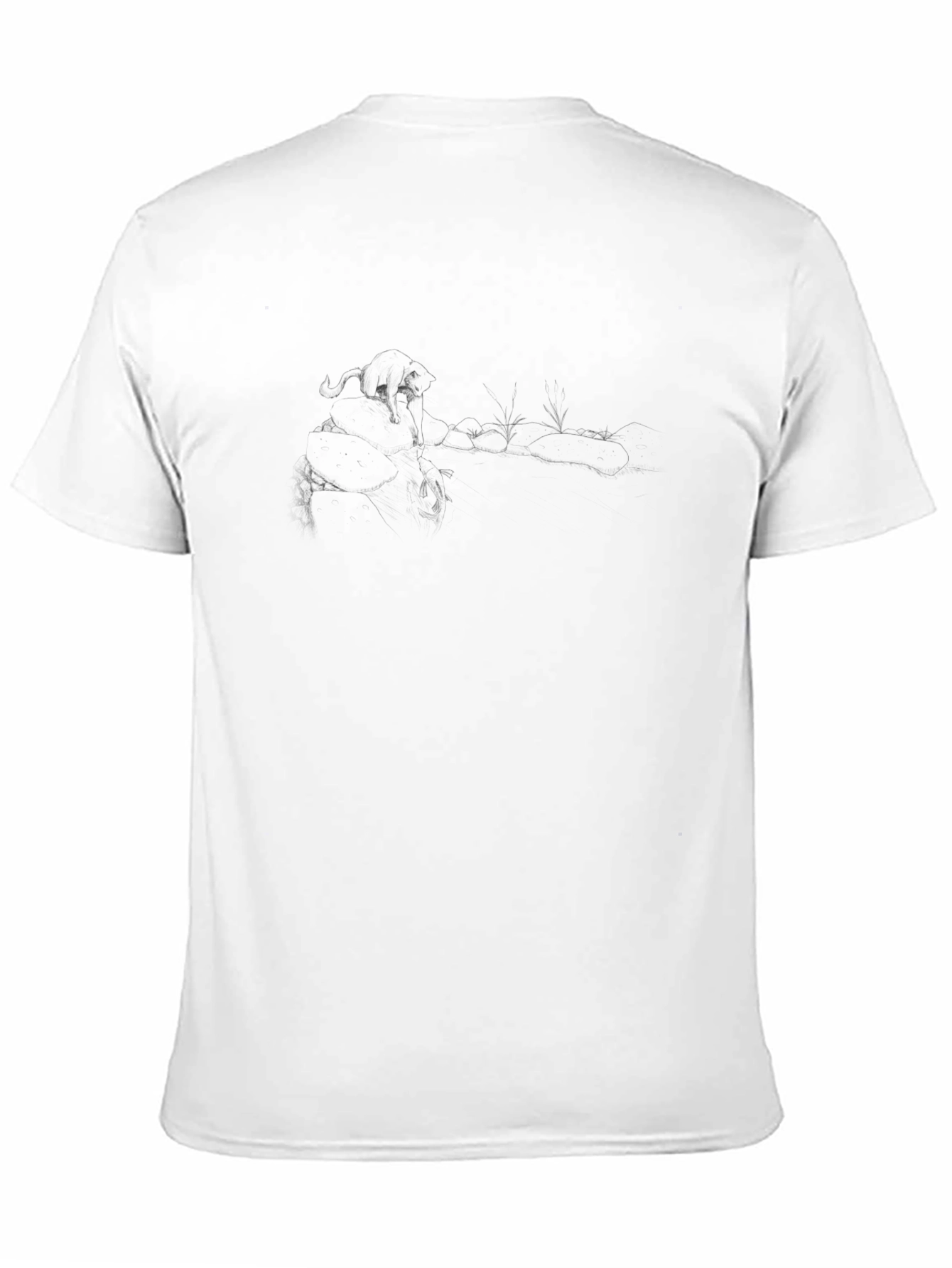 Mens Black Graphic Print Crew Neck T-Shirt