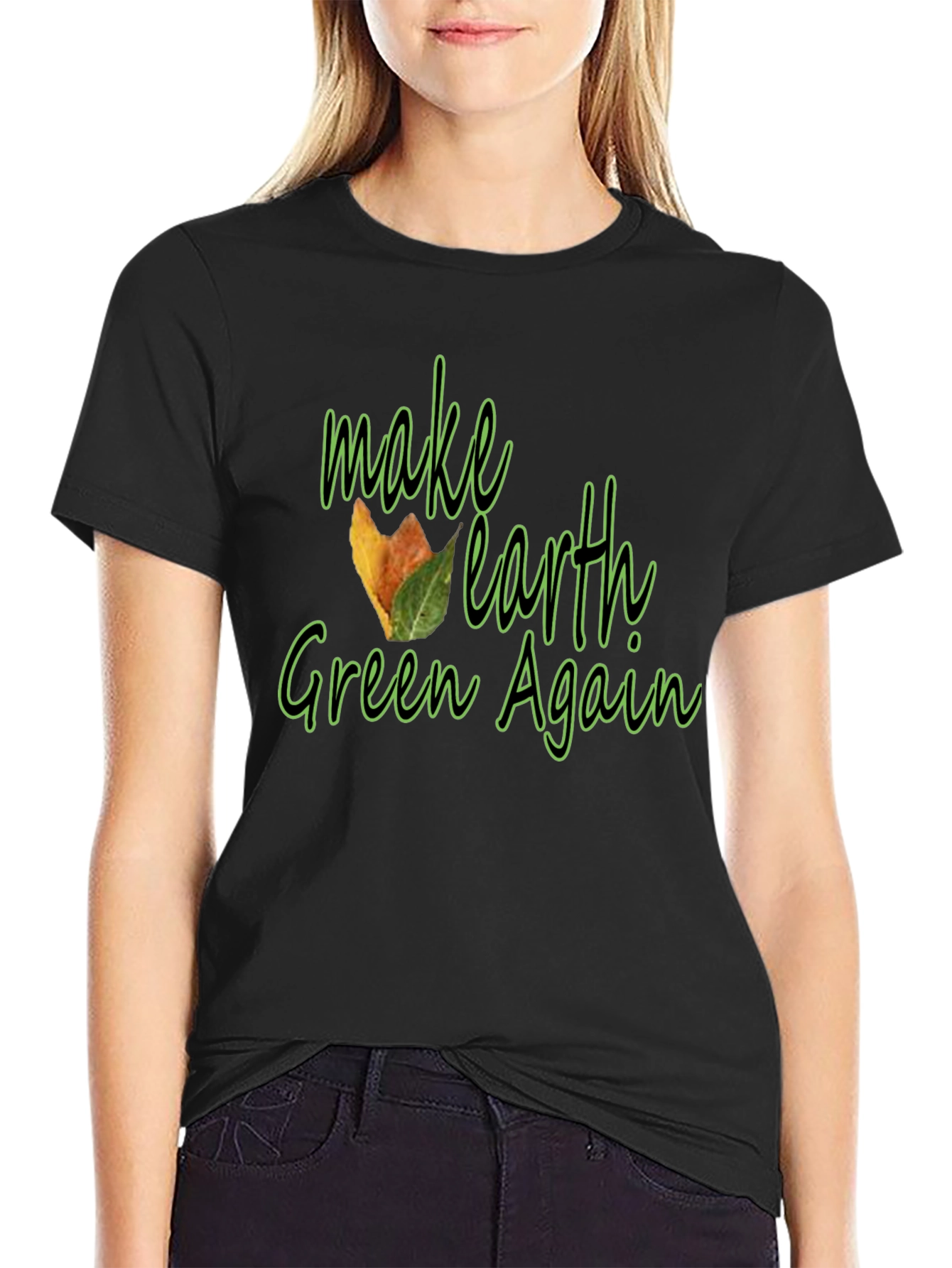 Make Earth Green Again Black T-Shirt