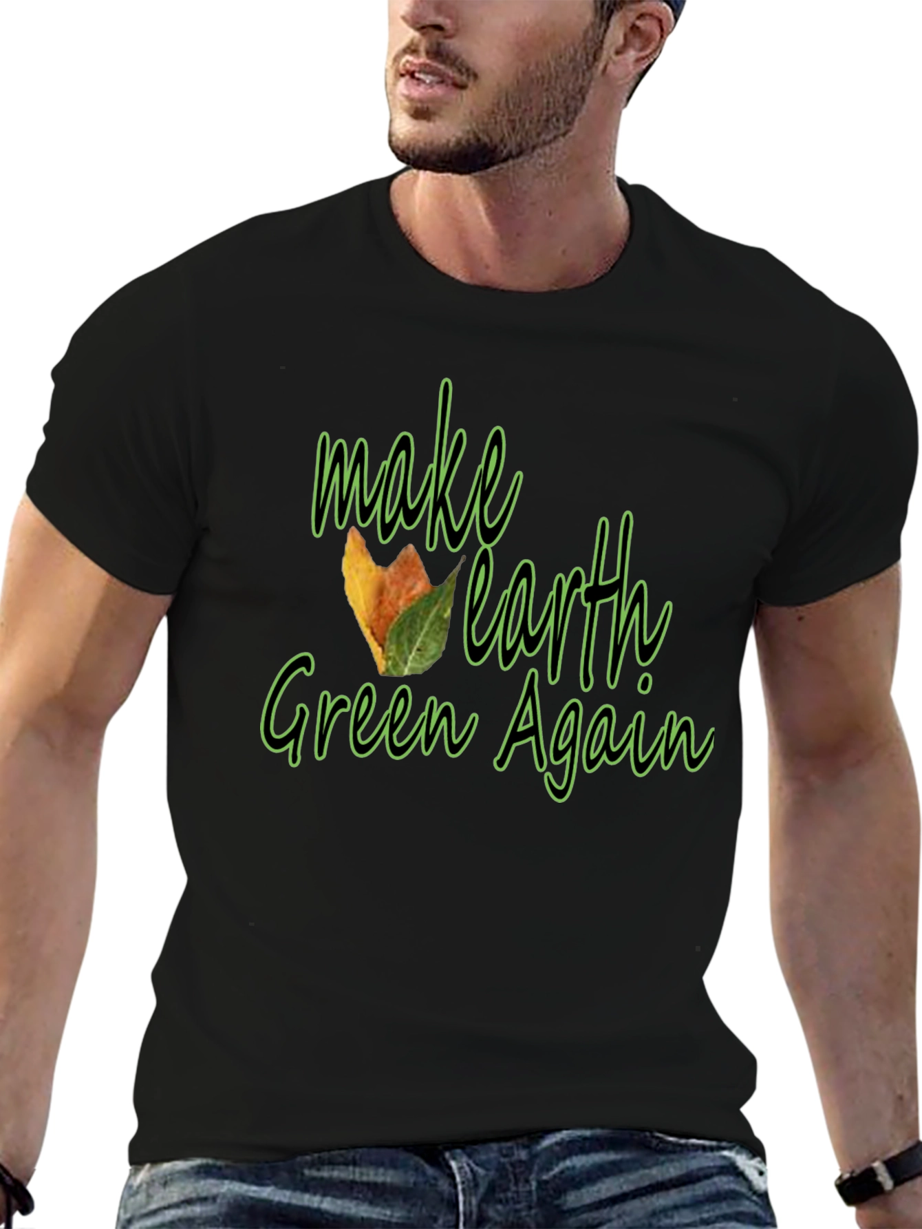 Make Earth Green Again Black T-Shirt