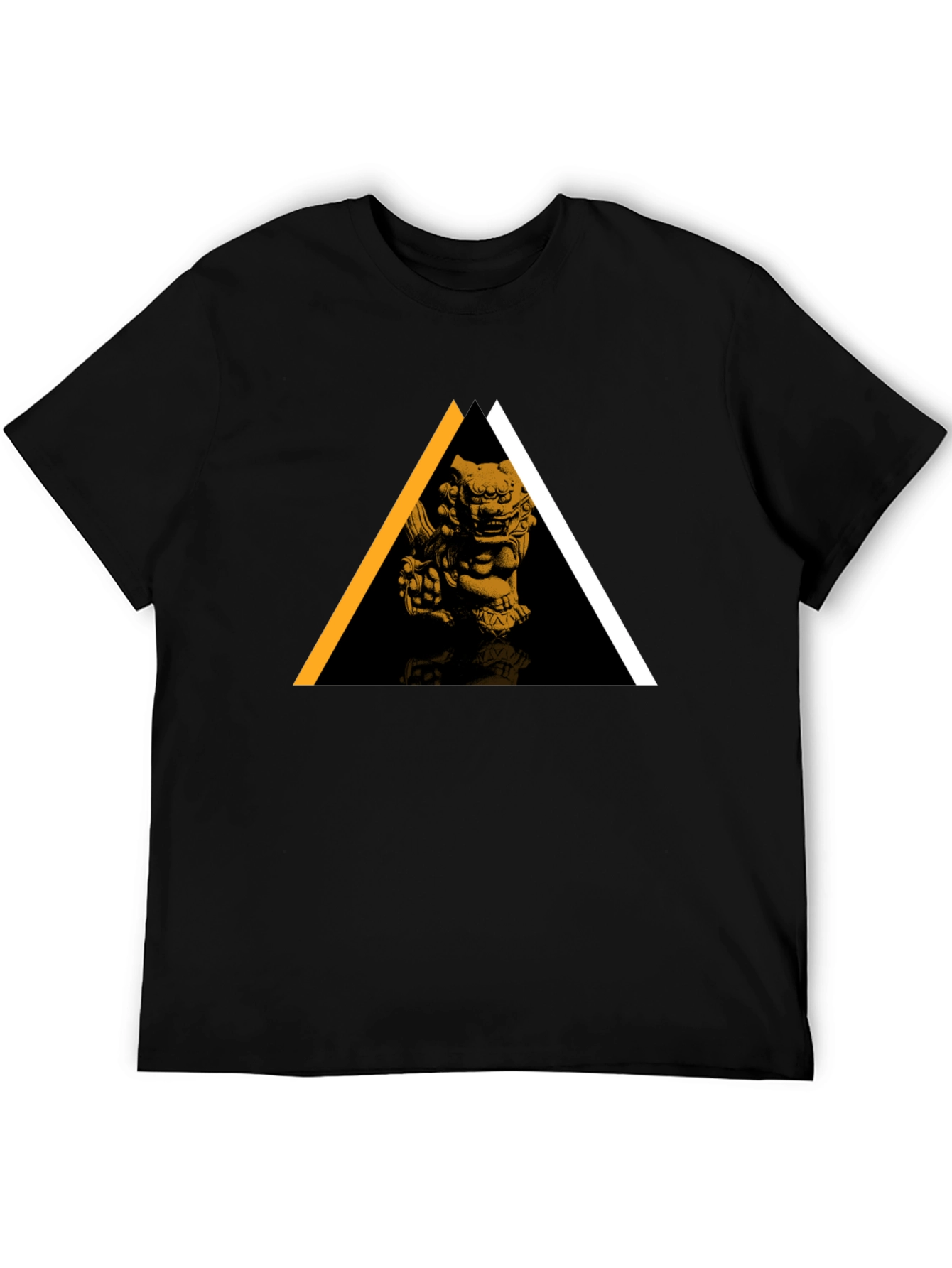 Modern Geometric Lion Graphic Tee