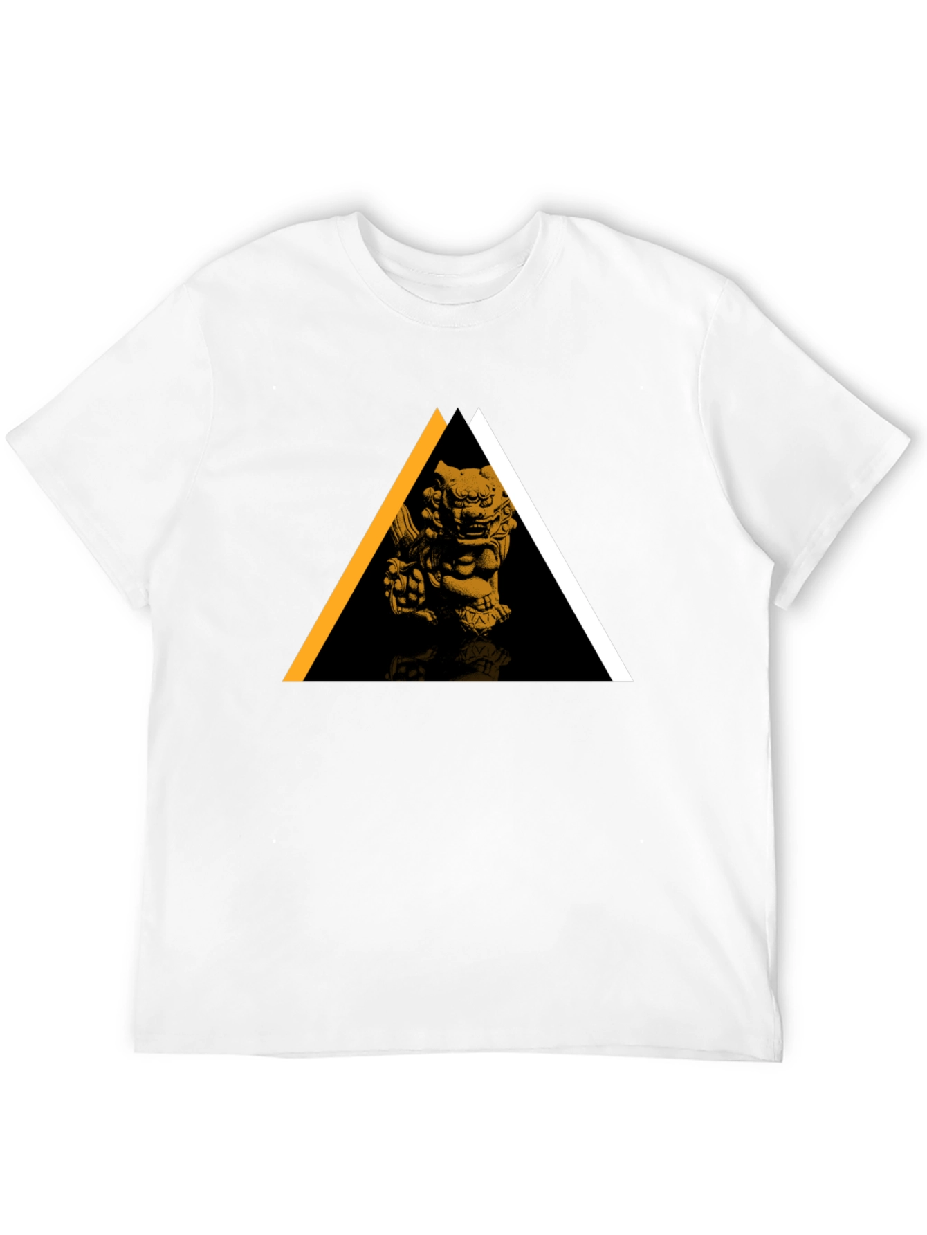 Modern Geometric Lion Graphic Tee