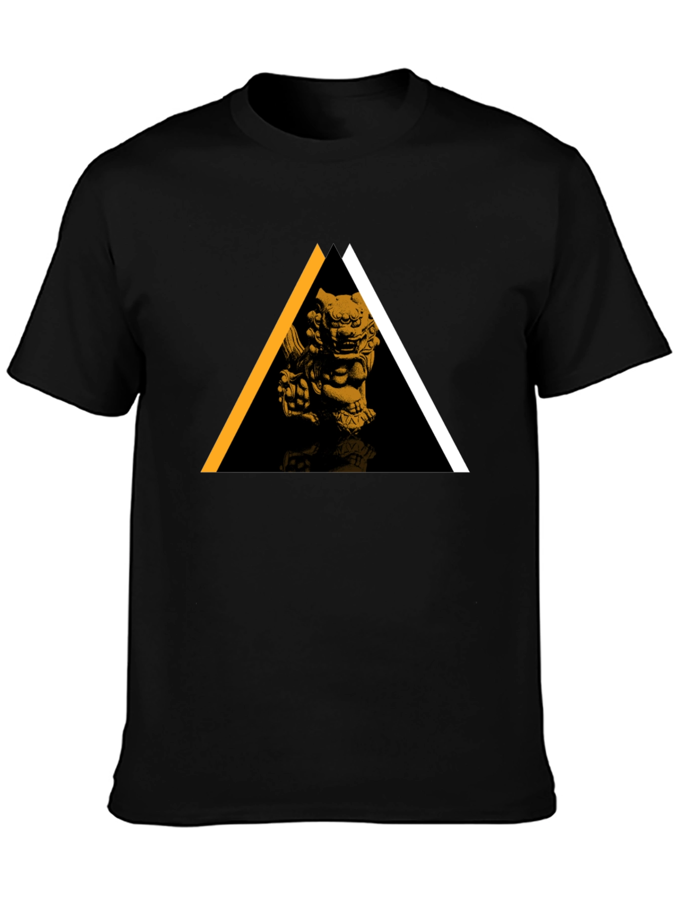 Modern Geometric Lion Graphic Tee