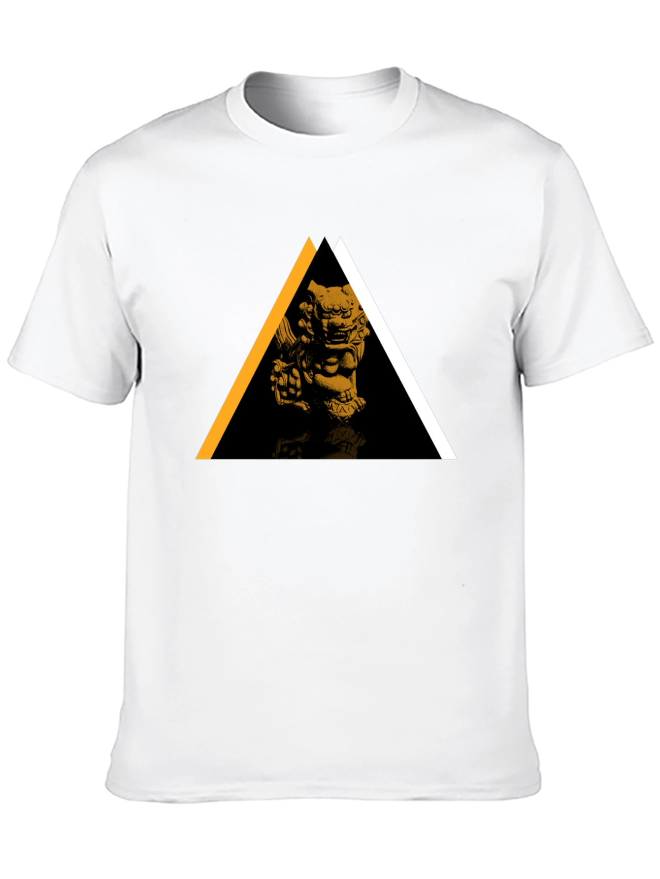 Modern Geometric Lion Graphic Tee