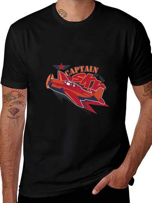 Captain Sky Plane Graphic T-Shirt
