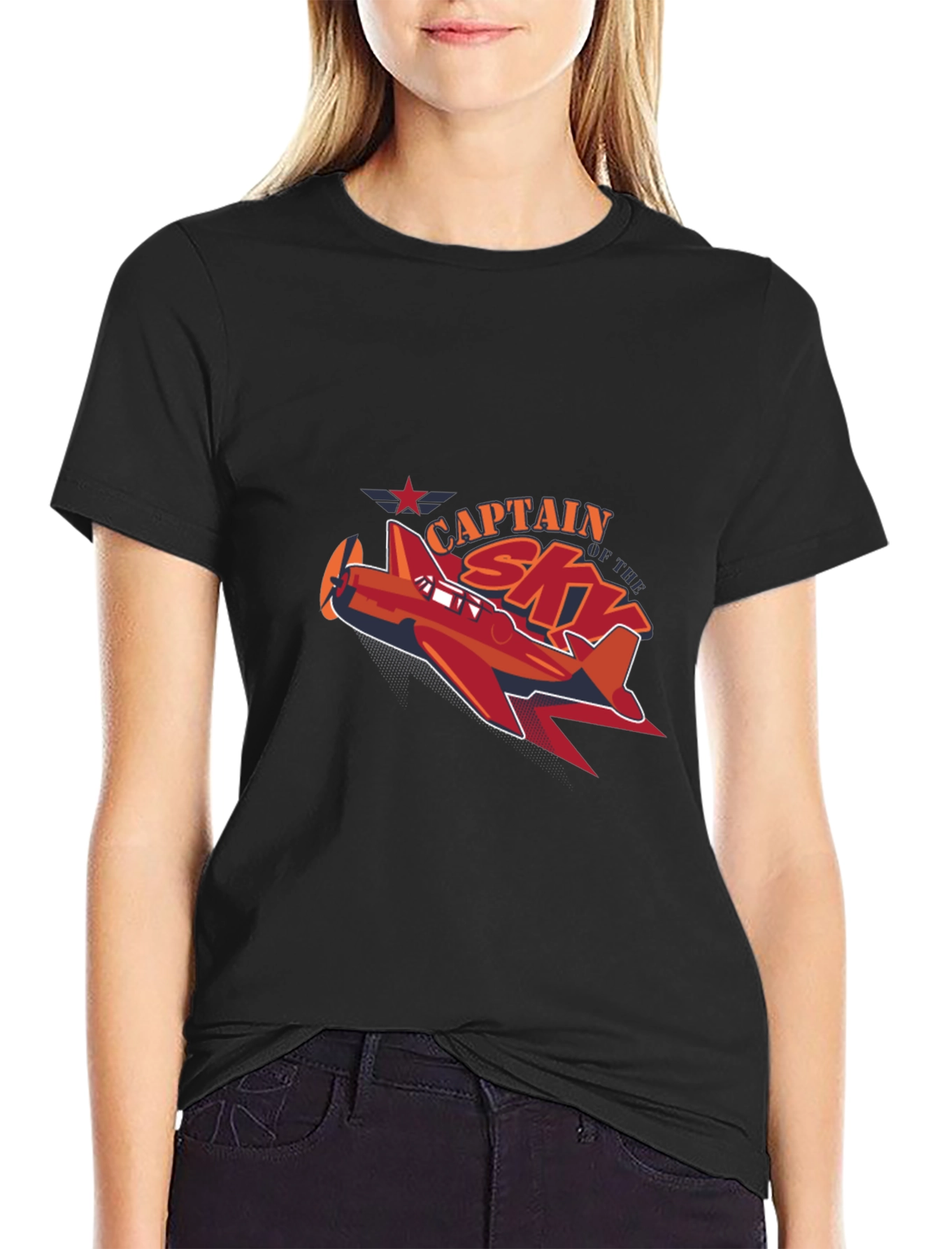 Captain Sky Plane Graphic T-Shirt