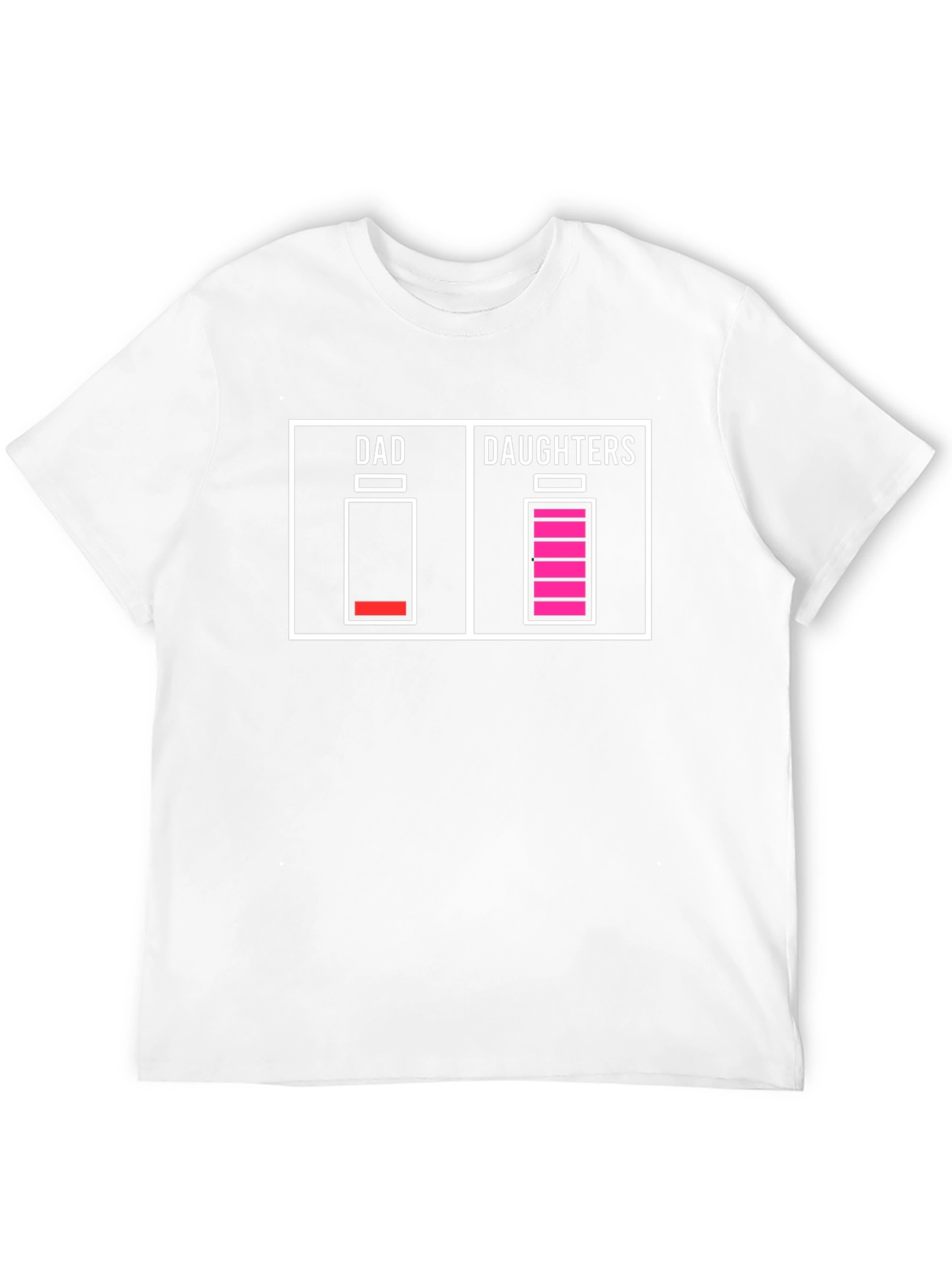 Dad Low Battery Daughters Full T-Shirt