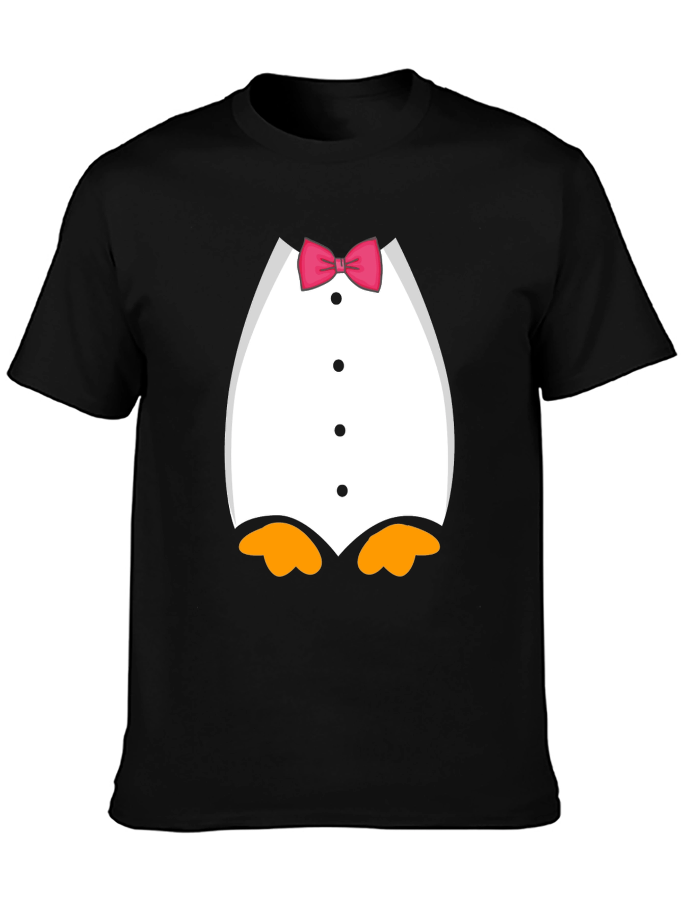Penguin Tuxedo Bow Tie Novelty Graphic T-Shirt